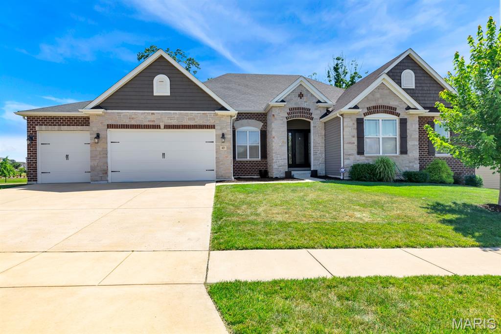 Welcome to 401 Hamlet Court in the desirable Villages at Shady Creek! This stunning custom ranch offers over 3,500 sq. ft. of beautifully finished living space designed for both everyday comfort and effortless entertaining. The open-concept floor plan features 5 bedrooms, 4.5 baths, soaring ceilings, abundant natural light, and quality finishes throughout.

The chef-inspired kitchen is sure to impress with an expansive center island, custom cabinetry, under-cabinet lighting, generous storage, and a layout perfect for gathering with family and friends. The spacious primary suite offers a luxurious retreat with thoughtful design and comfort in mind.

Outdoor living shines with a covered deck, large patio, and fenced backyard—offering the perfect setting for relaxing, entertaining, pets, or play. Additional highlights include a  4 car drywalled garage, exceptional craftsmanship, and the custom details you expect in a home of this caliber.

Experience the space, style, and comfort of 401 Hamlet Court—a beautiful place to call home.