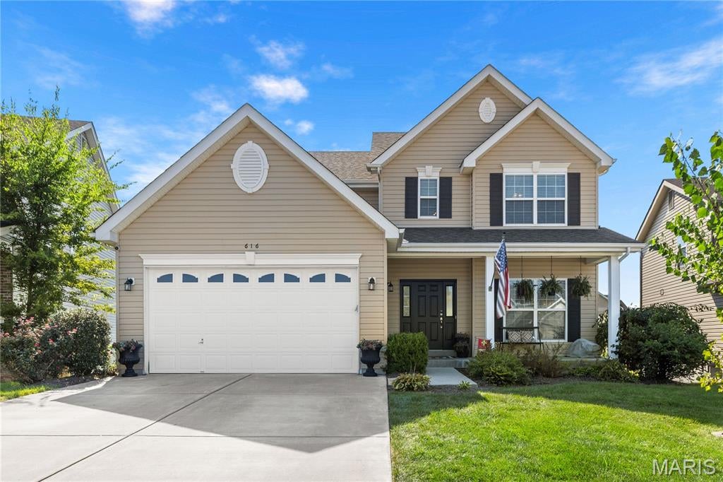 Nestled on nearly a quarter-acre lot at the end of a quiet cul-de-sac, this beautifully maintained 4 bed, 3.5 bath home offers the perfect combination of space, comfort, and functionality. The spacious living room features a cozy fireplace and opens seamlessly to the kitchen, creating a warm gathering space for family and friends. Upstairs, you'll find generously sized bedrooms, including a comfortable primary suite with ample space. The finished lower level offers incredible flexibility to fit your lifestyle, whether you're looking for a recreation room, home office, workout space, playroom, or a combination of all three. Step outside and enjoy one of the home's standout features: the expansive backyard. The large deck provides the perfect setting for morning coffee, summer barbecues, or relaxing evenings overlooking the spacious yard with irrigation front and back. With nearly a quarter acre of outdoor space, you'll have room to play, garden, entertain, and enjoy. Additional highlights include an attached two-car garage, abundant storage, and a desirable location close to parks, schools, shopping, dining, and all the amenities Lake Saint Louis has to offer. Don't miss your opportunity to make this exceptional home your own!