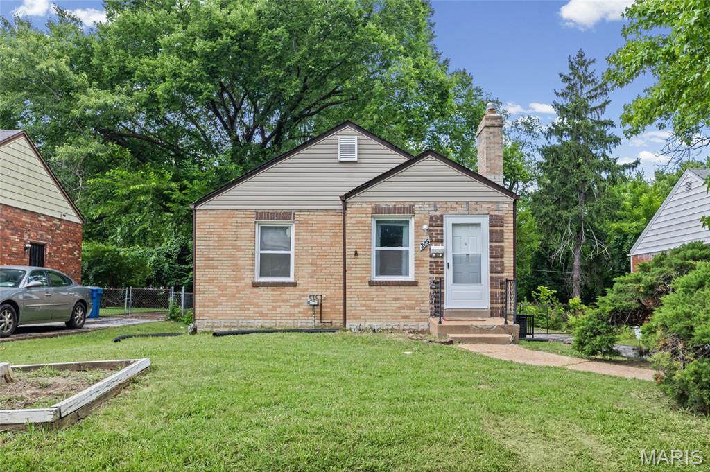 Low maintenance! 2-bedroom, brick bungalow with great potential on a quiet, tree-lined street in Ferguson! Offering efficient living space with a comfortable size living room, two well-proportioned bedrooms, and a full bath. Maximize your ROI with the possibility to add a 3rd bedroom! All big-ticket items are updated including sewer, making this no brainer.  Conveniently located near parks, schools, shops, public transportation and I-70 for an easy commute. This home delivers value and versatility at an approachable price point. Don't miss out!