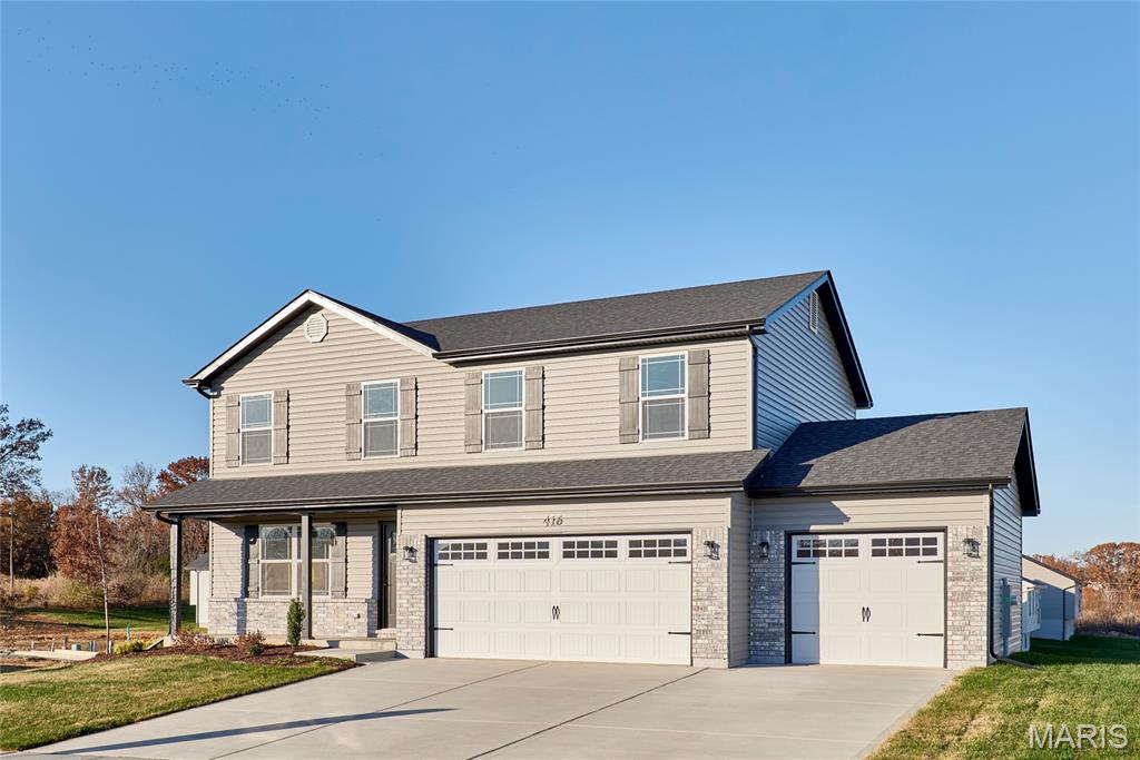 BRAND NEW home with every option you could imagine! They include vaulted ceilings, rounded “bullnose” corners, granite or quartz countertops, stainless steel appliances, 42" cabinets with "cushion close", custom neutral-colored paint job throughout, LVT flooring throughout most of the home, framed windows, taller baseboards, adult-sized cabinets in bathrooms with marble countertops, walk-in closets, main floor laundry, upgraded carriage garage doors with openers on 3 CAR Garage, full bath rough-in, panel doors (many varieties), and upgraded water/light fixtures throughout the house! Fully sodded yard (front/sides/back). *Pictures are of previously built homes. Builder/Broker* This home is USDA eligible