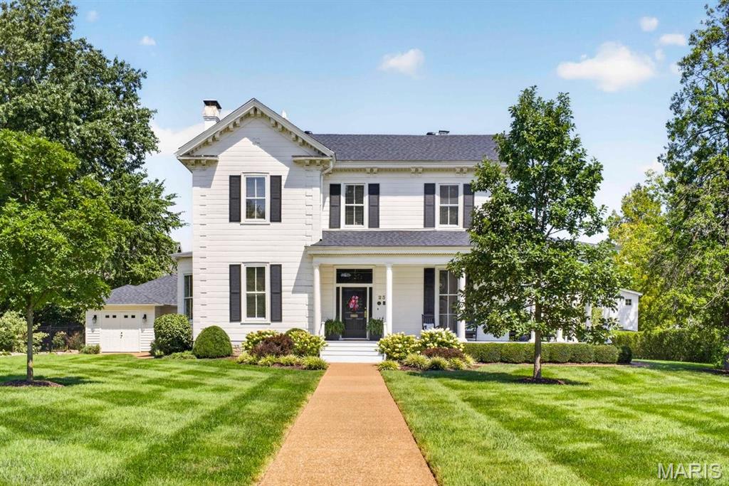 This truly spectacular architectural masterpiece, located in the Jefferson-Argonne Historic District, is available for the first time in nearly 40 years! Beyond the gracious exterior lies a grand interior boasting 6 fireplaces, soaring ceilings, gorgeous hardwoods, beautiful built-ins, and spacious elegant rooms. Beautifully and impeccably maintained, this historic 5-bedroom /3-1/2 bath home has been lovingly updated in all the best ways, including a lovely kitchen open to a spacious breakfast room and welcoming family room; beautifully updated secondary bathrooms, convenient second floor laundry, and fresh, crisp finishes. A spacious garage with bonus storage space is a great amenity, and the newer roof brings peace of mind to future buyers. The lush, landscaped gardens demonstrate attention to detail and the multiple porches encourage guests to stay a while. This amazing home is part of the National Historic Register and the Kirkwood Historic Register. Do not miss out on this once in a lifetime opportunity to make this incredible gem a part of your family's history!