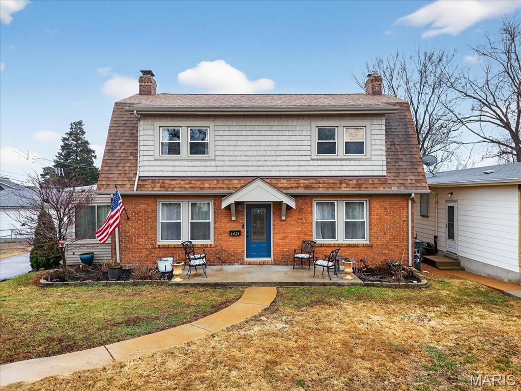 Why squeeze into a tiny gingerbread house when you can enjoy over 1,700 square feet in this solid two-story brick colonial? Step inside this warm and inviting home and you’ll immediately notice the rich hardwood floors, a cozy living room centered around a stately fireplace, and charming French doors that lead to the sunroom. The bright eat-in kitchen links the living and dining rooms, creating great circular flow, perfect for entertaining or everyday living. Up the discreetly placed, wide staircase you’ll find the sleeping quarters, including a large primary bedroom, two additional spacious bedrooms, and a roomy full bath. The basement offers plenty of storage along with designated areas for a home gym and a rec area/hang out space. Outside, the home is surrounded by plenty of green space and features a patio just off the kitchen, making it easy to enjoy the outdoors while entertaining or relaxing at home. Convenient 2-car off-street parking out back also.