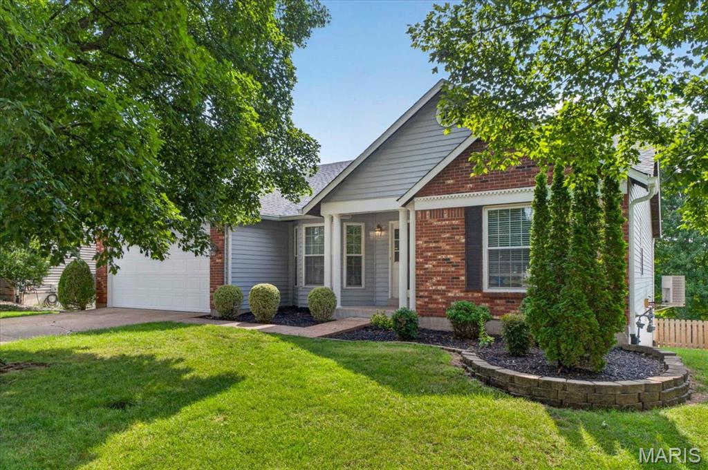 Welcome to the one you've been waiting for! Nestled on a quiet cul-de-sac in the highly sought-after Remington Oaks, this impeccably maintained ranch blends timeless elegance, exceptional craftsmanship, and the ease of main-floor living. Offering 4 bedrooms, 3 full baths, and an expansive open floor plan, this home is perfectly designed for both everyday living and effortless entertaining. Step inside to soaring vaulted ceilings, fresh interior paint, and a light-filled layout that immediately feels warm and inviting. The spacious great room is anchored by a gas fireplace and flows seamlessly into the kitchen and breakfast room, featuring abundant cabinetry, generous workspace, newer appliances (2022/2023), and picturesque views of the backyard. A formal dining room provides the perfect setting for holidays and special occasions, while the convenient main-floor laundry adds everyday practicality. The luxurious primary suite is a true retreat, offering plenty of space for today's oversized furnishings, a walk-in closet, and a spa-inspired ensuite with dual comfort-height vanities, a relaxing jetted tub, and a separate shower. The finished walk-out lower level dramatically expands the living space with a legal fourth bedroom, full bath, private office, wet bar, game area, and an oversized recreation room, making it ideal for entertaining, overnight guests, or multi-generational living. An abundance of unfinished storage space provides room for all your seasonal and household needs. Outdoor living is equally impressive with an oversized deck overlooking the fully fenced backyard, creating the perfect space for family gatherings, play, or peaceful evenings outdoors. Beyond the home itself, you'll love everything Remington Oaks has to offer. Wonderful neighbors and a welcoming atmosphere surround this home. Residents enjoy exceptional HOA amenities, including a clubhouse, swimming pool, pickleball courts, tennis courts, and a fitness center. The HOA-maintained lake and scenic one-mile walking trail provide the perfect setting for morning walks, evening strolls, or simply enjoying the beauty of nature. The home is also within easy walking distance of the middle school, adding everyday convenience for families. Recent improvements provide exceptional peace of mind, including a new roof (June 2026), a new privacy fence (March 2026), fresh interior paint throughout, ceiling fans in every main-level bedroom, and abundant storage. This is a rare opportunity to own a truly move-in-ready home in one of the area's most desirable neighborhoods.