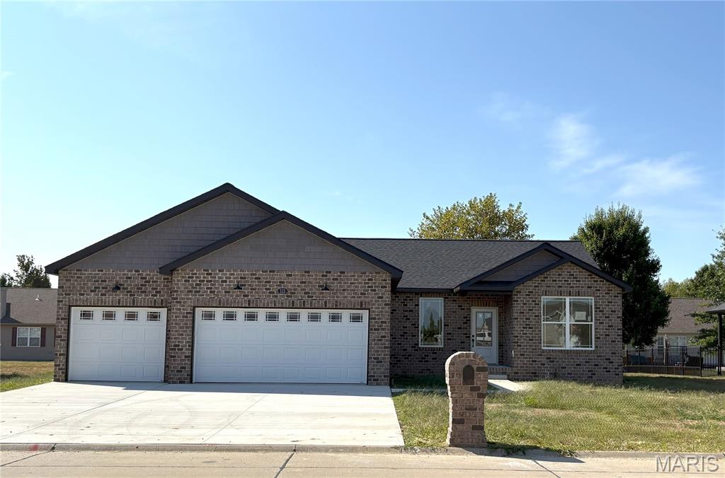 EXQUISITELY DESGINED NEW CONSTRUCTION READY FOR QUICK OCCUPANCY! Stunning Split Bedroom Open Concept 1 Story Ranch Home! Your New Home offers a Split 3 Bedrooms, 2 Baths Design Allowing the Spacious Primary Bedroom Suite W/WOW Factor Walk-in closet, Luxury Bath W/Separate Shower & Soaker Tub to be apart from other Bedrooms Creating Your Own Private Oasis. Voluminous Foyer W/Open Staircase Greets You & Opens into a Great room W/Vaulted Ceilings & Fireplace. Elite Bright Gourmet Kitchen Ideal for Culinary Enthusiast Features Custom Cabinets, Granite Countertops, Walk-in Pantry, SS Appliances & Large L-Shape Island is just Perfect for your Morning Coffee. Dining area W/Patio Doors leads to Backyard. Lower-Level W/Rough-in for Future Bath & Egress Window is ready for your personal touches at an additional per sq ft “Builder Special” price. Mins to Local Entertainment, Shopping & the best of Millstadt’s hopping culinary scene. Hurry Call Today & Make This Beautiful Home Yours or discuss Building Your Dream Home!