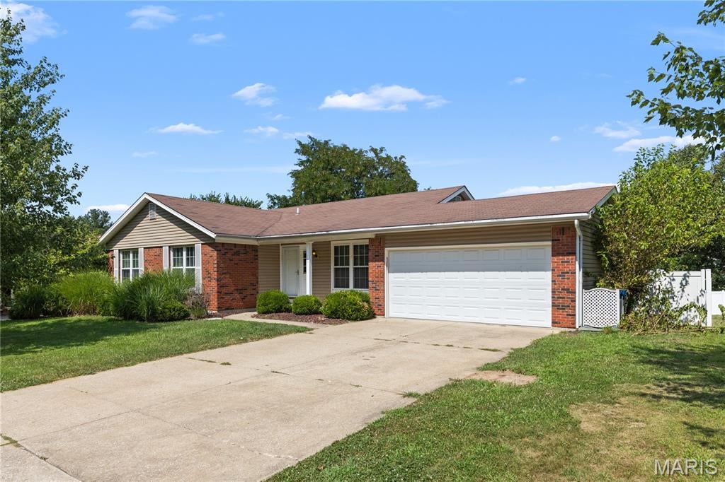 Located in the desirable Meadowpark #2 subdivision, this lovely 4-bedroom, 3-bath ranch home offers approximately 1,662 square feet of main-level living space, plus a finished walk-out lower level.

Situated on a quiet cul-de-sac with minimal through traffic, this home features:

Updated kitchen with refrigerator, microwave, gas range and dishwasher included
Finished walk-out basement
Level, fenced-in lot
Spacious family room with vaulted ceiling and gas fireplace with blowers
Mostly hardwood and laminate flooring
Beautiful deck conveniently located off the kitchen/family room, with stairs leading down to an extended patio outside the basement walk-out
Two-car garage
Gas furnace and central air conditioning
Washer and dryer provided in the lower level for tenant use but not warranted

Availability: Mid to late September

Lease Terms:
First month's rent and a $2,375 security deposit are due upon acceptance. Minimum one-year lease required. Tenant is responsible for all utilities, including water, sewer and trash.

Pets: Negotiable. A pet deposit may be required depending on the number and size of pets.

Important: This property is strictly for rent and is not available for lease purchase or a rent-to-own/option-to-buy arrangement.

School District: Francis Howell North High School, Barnwell Middle School and Henderson Elementary School.

Directions: 364 (Page Extension) to Muegge Road, right on Graystone, right on Foxglove, then right on Dahlia.