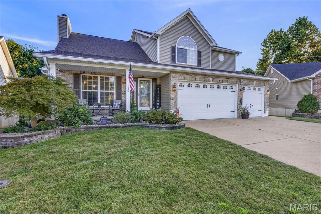 A GEM of a find with Space, Privacy & Endless Possibilities!
Welcome to 3855 Mystic Valley Dr. located in the well established community of Mystic Valley Estates & Seckman School District. If you are looking for the perfect home/setting then check out this beautiful story-and-a-half tucked away in a desirable cul-de-sac setting with approximately 2,400+- sq. ft. of living space to include 5 bedrooms, 4 full baths, and 1 half bath with main floor laundry, all situated on a gorgeous level lot filled with mature trees, plush landscaping, and tons of privacy creating your very own backyard ossias  The backyard is truly a standout feature, offering a peaceful setting with a small creek that runs along the back of the property, while remaining outside of any flood plain and surrounded by a forest like setting. 
Step inside to an open and inviting floor plan featuring a floor-to-ceiling stone fireplace, vaulted ceiling, luxury plank flooring, built-in bookcases, with a large recessed area perfect for accommodating a large screen TV. The updated kitchen offers custom cabinetry with stunning glass cut outs allowing for the display of your favorite collectibles, along with center island, built in pantry, stainless steel appliances, and a spacious eat-in with a beautiful bay window leading out to your private deck with staircase. The ideal area for entertaining or simply enjoying your morning cup of coffee in the comfort of your backyard getaway. The main-level primary suite features luxury plank flooring, bay window with a spacious walk in and linen closet, with an electric fireplace to remain for your comfort and relaxation. Luxury bath awaits you including a separate tub, walk-in shower, with his and her sinks, and large picture window overlooking your stunning backyard. Upstairs you’ll find three additional bedrooms generous in size and two additional full baths. One of the 3 bedrooms are spacious in size and could easily be deemed as another primary suite with private bath, vaulted ceiling, peacock style window, with a large walk-in closet. The remaining two bedrooms share another full bath, with one of the bedrooms offering another walk-in closet to boot. Extra's include an attic fan providing additional comfort year round and located on upper level. The lower level with walkout adds even more versatility with added living and entertaining space, with another bedroom with built in shelving, full bath, laundry connection, gas fireplace, and a flexible bonus/office area. With its own private entrance and amenities, this space alone is ideal for guests, extended family, or in-law quarters. So many possibilities could easily be opened up to create an even larger recreational/living area. Plenty of windows provide wonderful natural light throughout the lower level. A large an inviting patio (which already has electric ran for a hot tub), and an expansive backyard that offers an ideal setting for an in-ground pool. A partial fence adds functionality, and the storage shed remains with the home perfect for gardening tools, lawn equipment, or additional storage space. Additional features include a three-car oversized garage, brand-new roof, solar panels, central vacuum system, alarm and intercom system, window treatments, bay windows, and multiple fireplaces. Located in the Clyde Hamrick Elementary, Seckman Middle, and Seckman Senior High school districts, with convenient access to Highway 55, shopping, restaurants, local establishments, and Mastodon State Historic Site with its hiking and nature trails. This home offers an incredible combination of space, privacy, functionality, and a fantastic location. Come see why 3855 Mystic Valley Dr. could be the one you’ve been waiting for! This home will not disappoint so please reach out for your private showing before this one of a kind find is gone. So many bells and whistles anyone is sure to appreciate in this beauty.