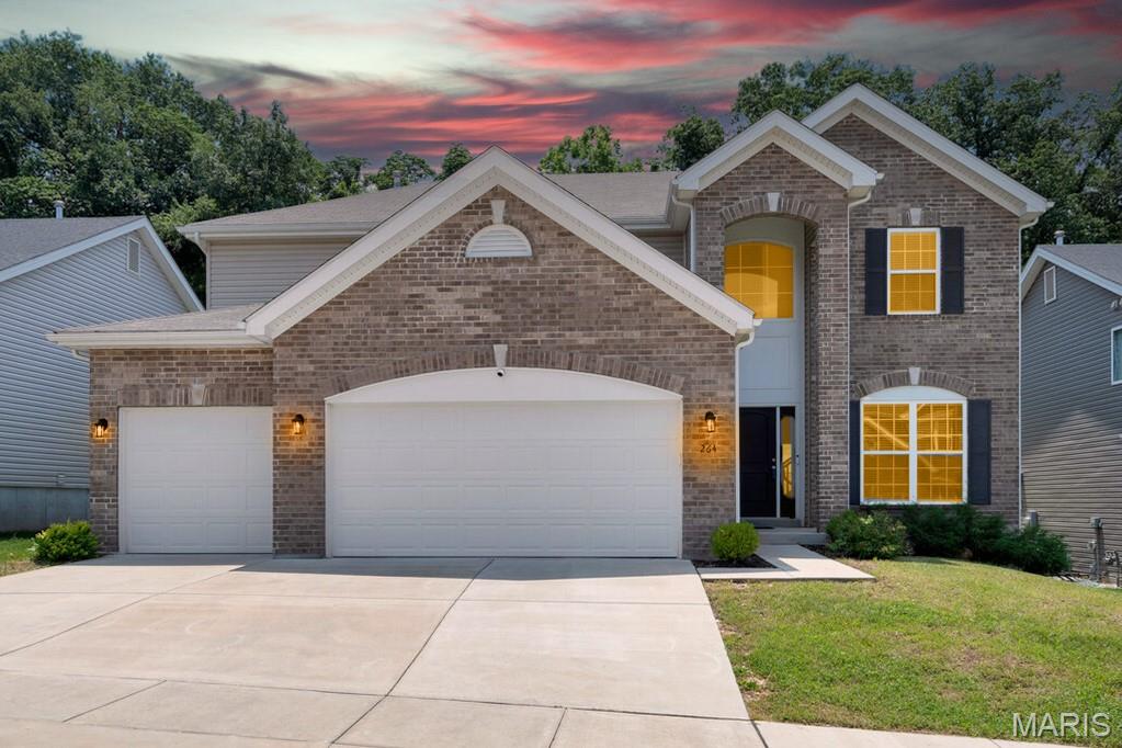 Stunning newly built 2-story home by McBride Homes backing to woods in the sought after subdivision of Arbors at Bridle Path in Ballwin! This home boasts 4 bedrooms, 4.5 bathrooms, and over 3,700 square feet of living space including the finished lower level. Part of the award-winning Parkway school district!

The front door opens to the entry foyer which is flanked by the office/living room and the formal dining room. The spacious family room opens to the stunning kitchen. The kitchen boasts quartz countertops, 42 inch upgraded cabinetry with crown molding, GE stainless steel appliances, a walk-in pantry, a huge center island with a breakfast bar, and a dining area. The powder room and laundry room complete the main floor.

The second floor features the huge master bedroom with double doors, two walk-in closets, and the luxurious master bathroom with double doors, a dual vanity, soaking tub, separate shower, and water closet. Three additional nice sized bedrooms and two full hall bathrooms complete the second floor.

The finished lower level boasts a huge recreation room, full bathroom, and ample storage space. Other highlights include: popular Provincial elevation, 3 car garage, 50 gallon water heater, zoned HVAC, R-38 whole house ceiling insulation, R-15 whole house wall insulation, Honeywell Home Pro Series thermostat, painted warm, neutral colors throughout, 9 foot ceiling on the main floor, 9 foot pour in the lower level, arched 2 panel doors throughout, and walk- in closets in all but one bedroom.

Relax outside and enjoy the spacious backyard which backs up to Castlewood State Park. Location could not be better - close to restaurants, shops, schools, and easy access to major highways!