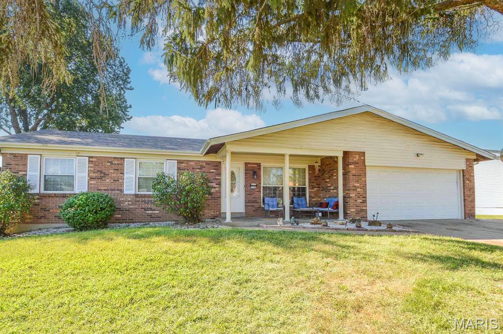 Price listed is Starting Bid Only. Bidding starts closing 10/8/2026 @ 6 p.m. Welcome home to this spacious 3BR/3BA partial-brick ranch located in the established St. James Estates subdivision of Bridgeton, MO! The home offers a versatile layout with an oversized two-car attached garage, full finished basement, sunroom, and spacious fenced backyard. The front entrance opens to a large living room with convenient access to one of the home’s three bedrooms. Just beyond, the well-appointed eat-in kitchen is filled with natural light from a large bay window and offers ample cabinet and counter-top space along with a large pantry. The adjoining family room is anchored by a wood-burning fireplace and provides access to the attached sunroom. A full bathroom serves two bedrooms, while the primary bedroom features a private 3/4 bathroom. The finished lower level expands the living space with a large open recreational area, bonus room that could serve as a fourth bedroom, and an additional 3/4 bathroom. A dedicated laundry room and storage room provide added functionality and convenience. Outside, enjoy the covered front porch beneath a mature shade tree and the spacious fully fenced backyard, offering a blank canvas for gardening, landscaping, outdoor entertaining, or recreation. Conveniently located within the Pattonville School District and near I-70, local shops, restaurants, and everyday amenities!  Property will sell under auction terms and be sold AS- IS, WHERE-IS. Seller, will not make any repairs as a result of any building, occupancy, or environmental inspections. Buyer will be required to sign an Auction Purchase & Sale Agreement if final bid is accepted by Sellers.