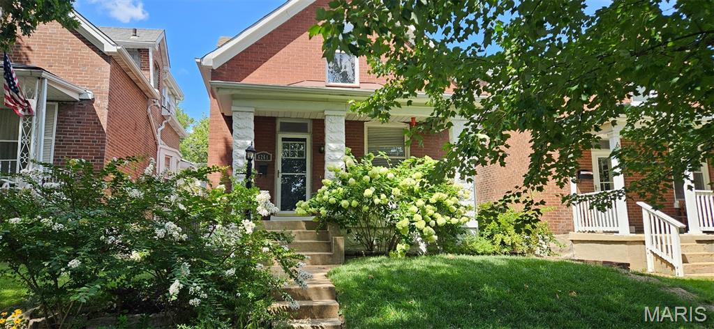Welcome home to this charming brick bungalow where historic character and modern updates come together in the heart of desirable Clifton Heights. Nestled on a quiet street, this inviting 1.5-story home offers 3 bedrooms, 1.5 baths, and 1,208 square feet of comfortable living space filled with warmth and timeless appeal.

From the moment you arrive, you'll be welcomed by the home's wonderful curb appeal, fresh landscaping, and inviting covered front porch, the perfect place to enjoy morning coffee or unwind in the evening. Inside, laminate flooring flows throughout the main level, while beautiful hardwood floors upstairs add to the home's classic charm. Natural light fills the spacious living and dining areas, including a bright dining room highlighted by a beautiful bay window with a built-in bench seat.

Designed for both comfort and convenience, the home features a main-floor laundry room and a fully remodeled upstairs bath, creating a spa-like retreat with marble tile, imported ceramic finishes, and a stunning cedar-lined ceiling above the tub.

Outside, enjoy a fully fenced backyard, fresh sod in both the front and rear yards, and a generous detached 2-car garage offering ample parking and storage. Ideally located just minutes from Clifton Heights Park, The Hill, Downtown Maplewood, Forest Park, and many of South City's most popular restaurants, shops, and attractions.

Move-in ready and full of character, this special home offers the perfect blend of charm, comfort, and location. Don't miss your opportunity to make 6261 Reber Place your next home!