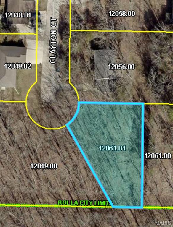 OUTSIDE CITY LIMITS OF ROLLA. NO Restrictions. County Water...City sewage...Intercounty Electric. LOT Size 0.30 Acre Located at End of Quiet Cul-de-sac. Build Your New Home OR Build an Investment Duplex Project. Not Many Lots Available like this in the County Close to Rolla. Property is Agent-Owned.