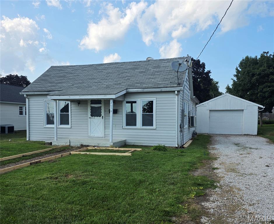 Welcome to this nicely updated home in a convenient Jerseyville location! Several improvements are currently being completed, including a new concrete sidewalk and replacement roof shingles, with the opportunity for the buyer to choose the roof color if selected before installation.

Inside, the home features a spacious front living room with new ductless mini-split heating and cooling, new LVP flooring throughout, tilt-in windows, and updated electrical service. The eat-in kitchen offers new base cabinetry and convenient access to the water heater closet, attic, and crawl space. The crawl space includes a new vapor barrier and provides additional potential for organized pantry or storage shelving.
Major plumbing updates include new plumbing from the main connection into the home, along with updated plumbing serving the kitchen and bathroom. The home is currently all-electric, while natural gas is available at the property for future conversion if desired.
Outside, there is ample off-street parking plus a detached block garage featuring a concrete floor, electricity, and a new garage door opener.
With numerous updates already completed and additional improvements underway, this home offers excellent value and move-in-ready potential. Seller is open to a variety of financing options. Easy to show!