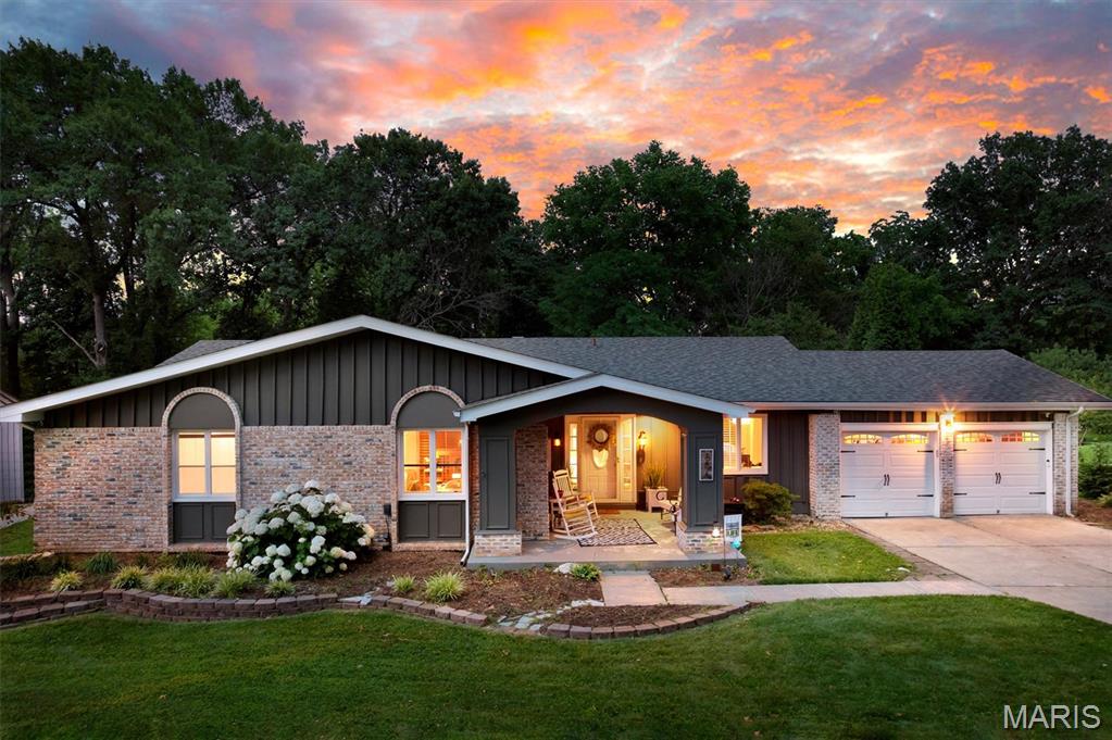 Welcome home to this spacious 4-bedroom, 3-bath ranch in the heart of Ballwin, located within the highly rated Parkway School District! This brick home offers a functional floor plan with plenty of space for both everyday living and entertaining.

Step inside through the welcoming foyer, where you'll find a private den or office to the left, complete with French doors—perfect for working from home, a study, or a quiet retreat. The home also features a separate dining room, providing an ideal space for formal meals and holiday gatherings.

The kitchen is designed with both functionality and entertaining in mind, offering ample cabinet space, a pantry, and a center island with seating, creating a comfortable eat-in kitchen. Whether you're preparing meals or hosting guests, the layout offers plenty of room to gather.

The spacious family room is a true highlight, featuring a gas log fireplace, built-in cabinetry, and a wet bar, making it the perfect place to relax or entertain family and friends.

All four bedrooms are conveniently located on the main level, providing flexibility for families, guests, or work-from-home needs. The lower level is ready for your finishing touches and already includes a full bathroom, offering excellent potential for additional living space, a recreation room, home gym, or media area.

Step outside to enjoy the backyard deck, complete with a pergola that provides welcome shade and creates an inviting outdoor entertaining space. A storage shed offers additional room for lawn and garden equipment, while the attached garage adds everyday convenience.

Located near parks, shopping, dining, and major commuter routes, this home offers space, functionality, and endless possibilities in one of Ballwin's most desirable locations.