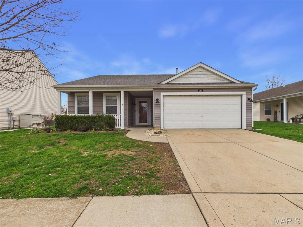 On a calm street in Mascoutah, there’s a home at 367 Falling Leaf that feels like it was built for easy days and comfortable living—the kind of place where you can exhale the moment you step through the door.

This traditional, one-level home offers 3 bedrooms, 2 full baths, and 1,260 sq ft, with a layout that keeps life simple and connected. The story begins in the 14x14 living room, where natural light and open space invite you to settle in—movie nights, quiet mornings, and those “just stay a little longer” evenings that make a house feel like home. Underfoot, luxury vinyl plank flooring runs through the main living areas, tying everything together with a clean, updated look that’s both stylish and practical.

Just nearby, the 12x12 kitchen is ready for the everyday rhythm—packing lunches, trying new recipes, or sharing late-night snacks while the day winds down. The flow makes it easy to stay part of the conversation while you cook, serve, and gather.

Down the hall, the primary bedroom (13x12) offers a peaceful place to recharge, complete with an ensuite primary bath (8x5) for added convenience. Two additional bedrooms give you flexibility for guests, a home office, hobbies, or whatever your next chapter calls for. With two full bathrooms on the main level, mornings feel smoother and hosting feels effortless.

Outside, the home sits on approximately 0.20 acres (8,712 sq ft)—a yard with room to grill, garden, play, or simply enjoy the seasons. Built in 2007, this home blends a more modern build with a welcoming, familiar feel.

And when it’s time to head out, the location adds real everyday value: you’re close to Scott Air Force Base, with convenient access to Mascoutah amenities, shops, dining, and commuter routes. If you’ve been hoping for a home that’s comfortable, low-stress, and ready to welcome you in, 367 Falling Leaf is one you’ll want to experience in person. Schedule your showing and come see where your next story could begin.