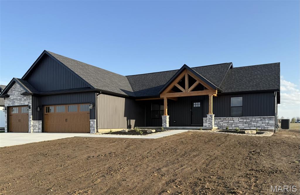 Be the first to call this brand-new home your own! Currently under construction and scheduled for completion at the beginning of 2026, this thoughtfully designed 3-bedroom, 2-bath residence offers both comfort and style.

Step inside to an inviting open-concept layout, where the spacious kitchen flows seamlessly into the living room. The vaulted ceiling in the living area adds a bright, airy feel, while the kitchen boasts abundant cabinetry, a large island, and a sliding glass door leading out to your future back deck—perfect for entertaining or relaxing outdoors.
The home also includes a full basement with an egress window, offering endless possibilities for future expansion or storage.
With a signed contract, buyers still have the opportunity to personalize the interior selections to suit their style, making this home truly their own.
Don’t miss this opportunity to own a brand-new home with modern amenities in a beautiful setting!

*Featured photo is an AI generated rendering. Colors and fixtures will vary. Garage will be 3 car and siding will be vertical.