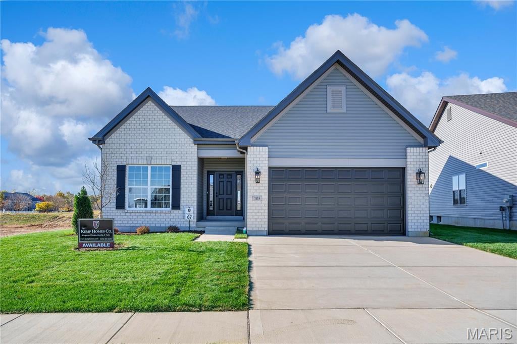 Experience the exceptional value of this TO BE BUILT Magnolia offering over 1,900 square feet of thoughtfully designed living space, the Magnolia offers a perfect balance of comfort and style, all on one open concept level. Summers End Sales Event going on now through 9/7/26. Qualified buyers may receive $10,000 toward design options (when spending $60,000+ on upgrades; excludes flooring, lighting, and lot premiums). Select homesites may also include a free 8-ft walkout basement. Columbia Meadows – is a detached luxury villa community in the heart of O’Fallon. These thoughtfully designed ranch-style homes range from approximately 1,583 to 2,593 square feet and offer flexible floor plans, optional finished lower levels, and 2–3 car garage configurations (per plan). Elevated craftsmanship and attention to detail are reflected throughout with curated interior selections and well-designed living spaces. Enjoy the privacy of a fully detached residence within a professionally maintained community that provides lawn and landscape maintenance. Conveniently located near I-70 with easy access to shopping, dining, and daily amenities.Builder incentives subject to change. Contact sales manager for details. This TBB plan features 3 main level bedrooms.