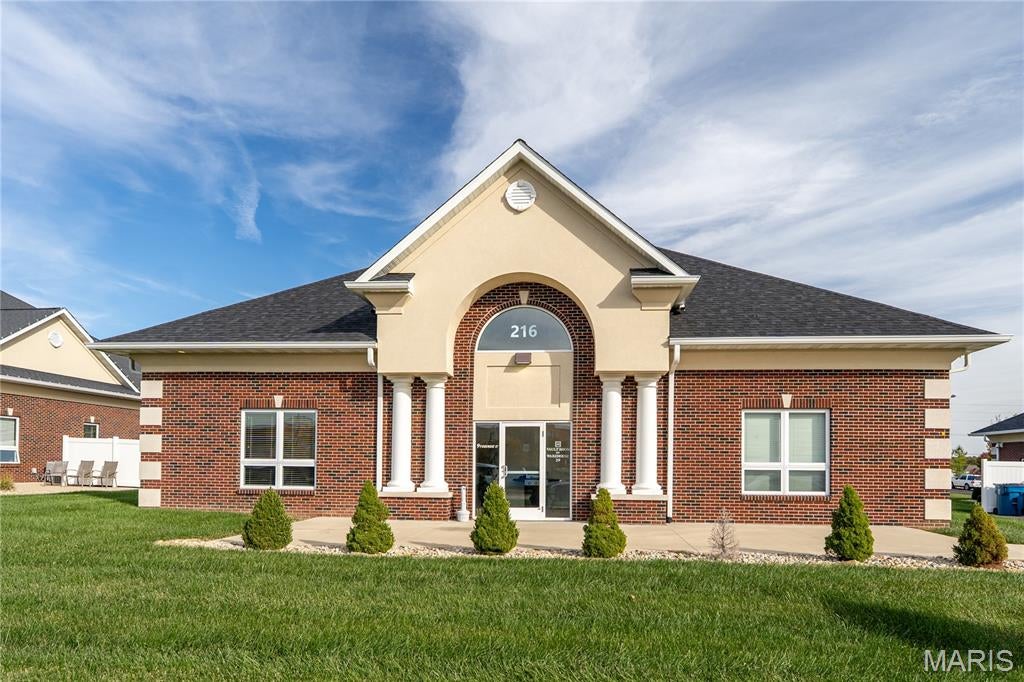 Modern commercial building available for sale or lease in Magnolia Commons Business Park at 216 Evergreen Ln in Glen Carbon. This 3,990 SF building offers 2,030 SF available for lease at $22/SF NNN and is also offered for sale. The space was finished in 2020 and features polished concrete floors, high ceilings, abundant natural light, an open layout with private office, and two ADA-compliant restrooms. Located on the Glen Carbon/Edwardsville border near Meridian Plaza with easy access to major interstate highways and approximately 25 minutes from St. Louis. Ideal for office, medical, professional service, studio, event, or specialty retail users. Buyer/tenant and buyer’s/tenant’s agent to verify all information, measurements, zoning, permitted use, expenses, and availability.