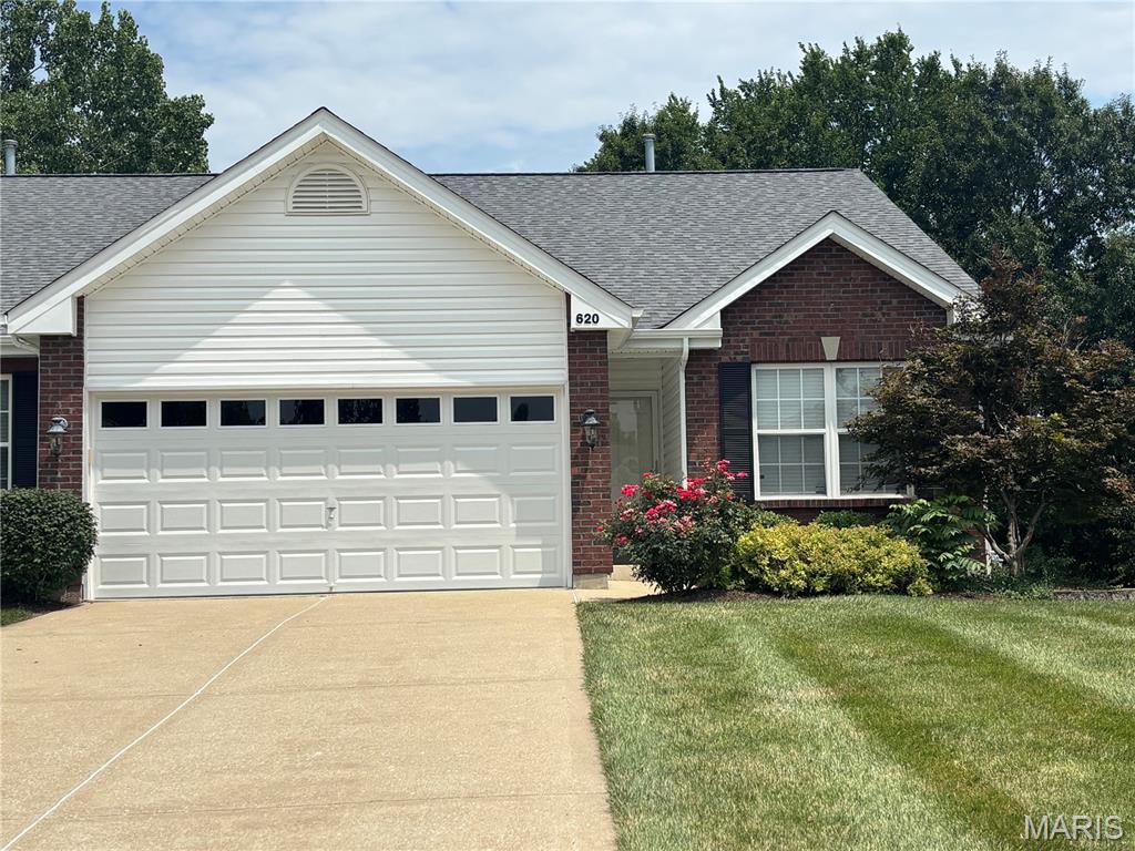 Continue to show this Villa!  Enjoy the perfect combination of low-maintenance living, generous finished space, and a convenient Wentzville location in this beautifully maintained 3-bedroom, 3-bath villa. Shopping, dining, parks, healthcare, and easy highway access are all just minutes away.
Step inside to an inviting open floor plan filled with natural light and featuring luxury vinyl plank flooring throughout the main living areas. The spacious kitchen showcases beautiful wood cabinetry, new quartz countertops, abundant workspace, and plenty of storage—perfect for everyday living and entertaining.
The main level features a spacious primary suite with a walk-in closet and private bath with a walk-in shower. A second bedroom, full bath, and convenient main-floor laundry complete the main level.
The finished walk-out lower level offers even more room to spread out, with a large family/recreation room, third bedroom, full bath, and generous storage area—ideal for overnight guests, hobbies, a home office, or additional living space.  Walk- out to a covered patio area to enjoy the outdoors!
Step outside and unwind on the back deck overlooking a peaceful wooded backdrop, offering privacy and beautiful views throughout the seasons. Attractive landscaping adds to the home's curb appeal, while the 2-car attached garage provides plenty of space for vehicles and additional storage.
With its spacious floor plan, quality updates, beautiful setting, and low-maintenance lifestyle, this exceptional Wentzville villa offers the space you want with the convenience you've been looking for. Come see all this home has to offer!