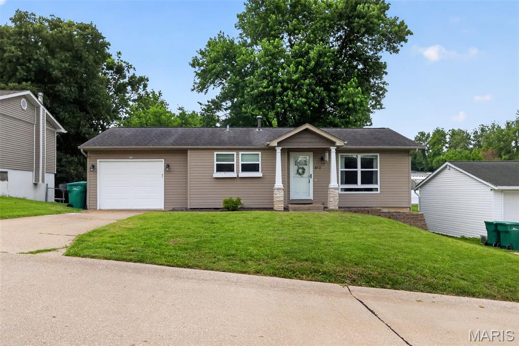 Move-in ready 3-bedroom, 2-bath ranch with numerous updates inside and out! The kitchen has been beautifully remodeled with newer cabinets, countertops, sink, backsplash, and flooring. Recent improvements also include ceiling fans in the bedrooms, a paver patio perfect for entertaining, a retaining wall, storage shed, and improved drainage system. Enjoy the spacious yard and outdoor living space while being conveniently located near schools, shopping, dining, and easy access to Highway 55. A great opportunity to own an updated home in a desirable Pevely location!