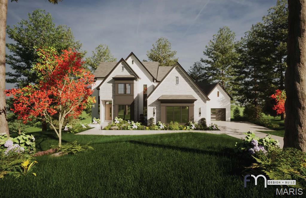 Experience luxury living at its finest in a To Be Built Custom Estate, perfectly positioned on a spectacular 1.39-acre lot at the end of a private cul-de-sac in the heart of Des Peres. Enjoy the privacy of your own sanctuary while remaining just minutes from West County Mall, Des Peres Park, top restaurants, and highway access—all within the award-winning Kirkwood School District.
The proposed plan offers three levels of thoughtfully designed living space—over 5,400 sq. ft.—blending modern sophistication with timeless comfort. But this is only the starting point: early buyers can customize floor plans in part or in whole, and work directly with our design-build team on all finish selections to put your own touches on this home. Prefer something entirely different? You can also collaborate with us to design a brand-new custom home from the ground up, tailored to your vision.
The current main level concept features a lavish primary suite with spa-inspired bath, Grand Great Room with soaring ceilings and fireplace, gourmet kitchen with top-tier appliances, private office, mudroom, powder room, and laundry. The upper level includes three spacious bedrooms and two full baths—including a second suite—plus a second laundry. The finished lower level is designed with a family room, kitchenette, game area, gym, fifth bedroom, full bath, and walkout to a covered patio. All areas of the home can be modified to your specifications.
Outdoor highlights include an expansive composite deck, covered patio, and a level backyard ideal for a pool, sport court, or garden oasis. A three-car garage with workspace and direct access to N. Ballas Road via a 15’ easement complete the setting.
Every home comes with a one-year limited builder warranty plus a 10-year insured structural warranty from Maverick. The list price is based on current renderings and is subject to change depending on your customization choices.
This is a rare opportunity to design and build your forever home in one of Des Peres’ most desirable neighborhoods. Act now to make the design yours!