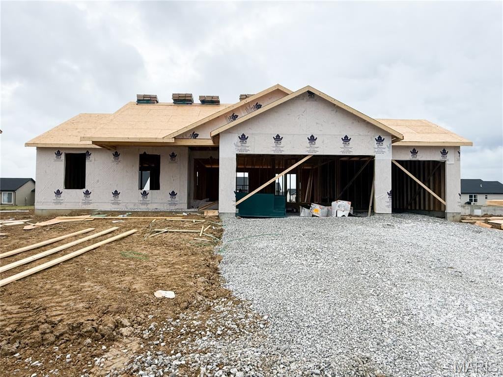 USDA No Money Down Territory! Inventory Home- Under Construction! Sitting on a level lot in The Shire. The Riverside B Model Boasts 3Bed/2Bath Open Floor plan. Enter in the Foyer to the Great Room with Vaulted Ceilings W/Ceiling Fan. In the Kitchen you will find Shaker Cabinets, Granite Counters, Pantry, Stainless Steel Appliances and Recessed Lighting. The Master Suite includes a Walk-In Closet, Ceiling Fan, and an en-suite bathroom with a linen closet & a Step-In Shower. Other Interior Upgrades include Upgraded Flooring, Tilt-in Windows, 2 Panel Doors with Black Hardware and all Black Finish Plumbing Fixtures and Light Fixtures. Full Basement W/ Egress Window, Sump-Pump, and Rough-In Bath. The Exterior includes full 3 Car Garage, Architectural Shingles, Maintenance-Free Vinyl Siding, Shake Siding in the Gables, Sill High Stone with 2 Craftsman's style columns & a Patio Included. Front yard to be sodded upon closing. Display of same model available to walk through. Schedule your showing today!