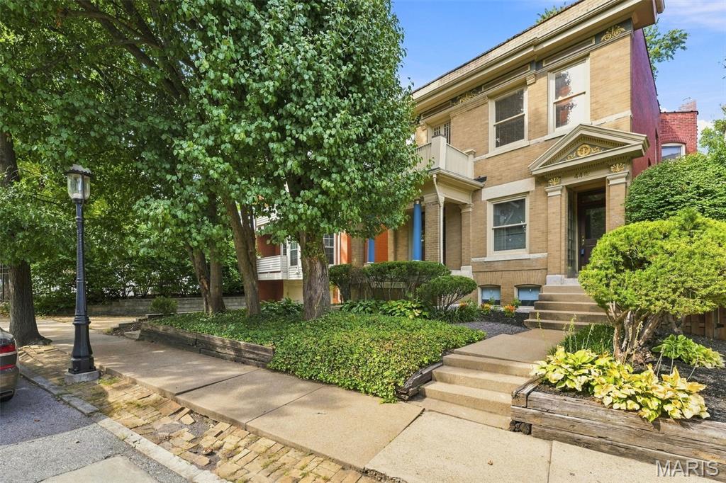 With over 3,000 square feet of thoughtfully designed living space, this 3-bedroom, 2.5-bath home in the heart of the Cathedral District in the CWE offers a truly unique opportunity—historic on the exterior, distinctly modern within. The main level features tall ceilings, wood and tile floors, and an open, light-filled floor plan with a generous living room, dramatic dining area and inviting family room, along with an office, open kitchen and updated half bath. The well equipped chef’s kitchen flows seamlessly into both the family room and flexible office area, creating an ideal setup for everyday living and entertaining. Curved walls, walls of glass and skylights bring architectural interest and an abundance of natural light, while generous wall space throughout provides the perfect backdrop for showcasing art. Upstairs, three bedrooms and two full baths are connected by a unique gallery overlooking the dining area. The spacious primary suite features a fireplace, large walk-in closet, updated full bath with double vanity and separate soaking tub/shower, convenient second-floor laundry and access to a private rear deck. A total of 4 wood-burning fireplaces add warmth and character throughout the home. Front porches and rear decks on BOTH levels offer multiple options for outdoor living, while the fenced backyard provides a private urban retreat. Thoughtfully renovated and reimagined beginning with a previous gut renovation, the home has been exceptionally maintained and updated over the years, including a recently completed new 40-foot PVC sewer line. A rare opportunity for the buyer who appreciates architecture, design and individuality—a sophisticated, distinctive home in one of St. Louis’ most desirable neighborhoods just steps from the Cathedral Basilica, within walking distance to the shops & restaurants of the CWE and close to great healthcare and education institutions plus the world-famous Forest Park. Schedule a showing today by contacting me- the listing agent!