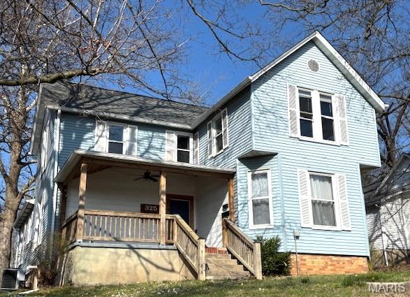 Looking for a nice home with potential for income or just a large single family home?  Located near downtown, this two story home has it all.  Large rooms on the main floor with two bedrooms, kitchen, full bath, dining and living room.  Main floor laundry as well.  The second level has a one bedroom efficiency apt, or great space for other family members/rental. The choice is yours.  Hardwood floors throughout the home add character and charm.  This home boasts nice outside living as well with a great front porch and firepit in the back.  24 hr notice required but come see this one as soon as you can.