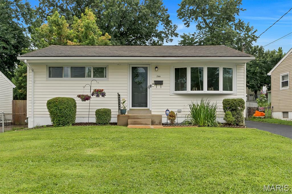Just a cute 2 bedroom updated home in the Sunset Hills Manor area.  Lindbergh School district and Sunset Hills  amenities. Architectural roof, updated kitchen, newer flooring complete with stove, microwave, dishwasher, disposal and refrigerator.  Bathroom has been nicely appointed as well. There is really fun 4 season room off the kitchen to spread out for dinner or relax and enjoy the fenced yard with a firepit and storage shed. Lower level is partially finished for an office or game area.  Seller is selling AS-IS.  Unable to do any repairs, occupancy or improvemnets to the home and priced accordingly.  A little DIY help and you'll be ready to show off this gem in no time at alll!