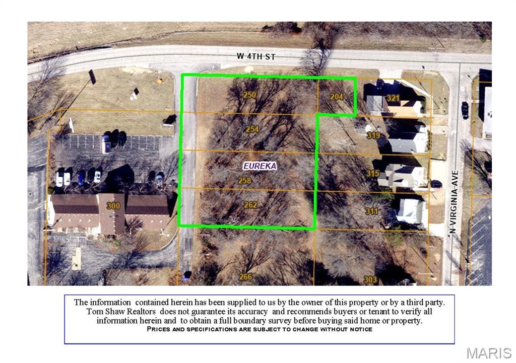 READY-TO-BUILD, .885+/- acres in HEART of Eureka! It’s a dream-build site, surrounded by lush and level/gently sloping land. These beautiful lots surrounded with mature trees provide privacy and the charm of country living with the convenience of ample amenities just a few steps away. Features include: underground electricity & public water/sewer access. *Attached are the approx. water & sewer lines.* Centrally located with easy access to RT-109/HWY I-44, and steps aways to Eureka shopping, dining & amenities. MUST SEE! Listing includes 5 parcels: Tax ID: 29V-61-1129, Tax ID: 29V-61-1240, Tax ID: 29V-61-1240, Tax ID: 29V-61-1130, Tax ID: 29V-61-1152 & Tax ID: 29V-61-1174. Tax ID: 29V-61-1129 & Tax ID: 29V-61-1240 are zoned commerical and Tax ID: 29V-61-1240, Tax ID: 29V-61-1130, Tax ID: 29V-61-1152 & Tax ID: 29V-61-1174 are zoned obsolete.