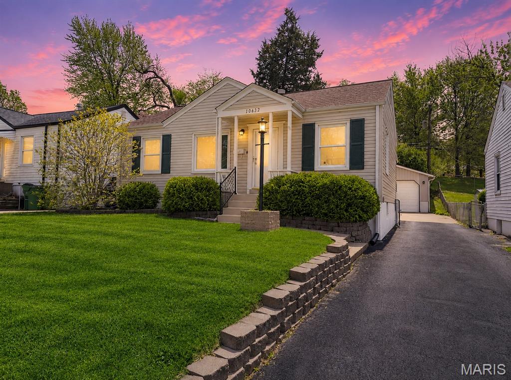 Welcome home to this charming, move-in-ready gem renovated in 2023! The main level features three bedrooms, a full bathroom, and an updated kitchen complete with stainless steel appliances. Downstairs, the finished basement offers additional living space, a bonus sleeping room, and a full bath with a relaxing whirlpool tub. Perfect for guests, a home office, or extended living needs. Major updates include a new central A/C unit installed this year, providing added comfort and peace of mind. Step outside to enjoy the detached 2-car garage and an unbeatable backyard setting that backs directly to Tiemeyer Park, where you'll find walking paths, a playground, a pond, and plenty of green space to enjoy year-round. Nestled on a quiet street in a fantastic central location, this home provides quick access to major highways, making commuting and everyday conveniences a breeze.