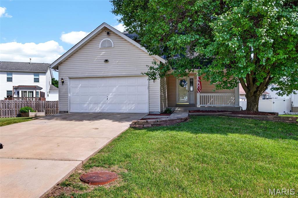 Location, location, location! Welcome to this move-in-ready 3-bedroom, 2-story in the highly sought-after Crystal Lake Estates, just minutes from shopping, dining, parks, schools, and everything St. Peters has to offer!
Freshly painted with brand-new carpet, this home features an open floor plan designed for comfortable living and easy entertaining. Gather around the cozy family room fireplace that open to the kitchen and appreciate the convenience of an oversized main-floor laundry room—a rare bonus you'll love.
The partially finished lower level offers additional living flexibility with a sleeping area perfect for guests, a home office, workout room, or hobby space and a nice sized storage area.  Oh, and the basement is DRY!!!  
Step outside to a deck and partially fenced yard with an expansive side yard that provides extra space for entertaining, play, pets, or simply enjoying the outdoors. Complete with a 2-car garage and packed with updates, this one offers space, convenience, and a location that's hard to beat.