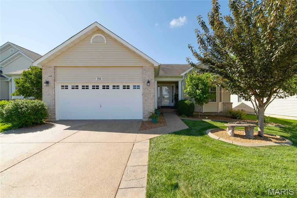 Welcome to easy, low-maintenance living in the highly sought-after 55+ community of Heritage of Hawk Ridge! This beautifully maintained 2 bed/3 bath home stands out with its energy-efficient solar panel system, helping to significantly reduce utility costs while providing long-term energy savings.
 
Inside, you’ll find an open-concept floor plan with a spacious combination living and dining area, perfect for everyday living and entertaining. Hardwood flooring extends throughout most of the main level, with carpet in the bedrooms and finished lower level. The kitchen and living spaces flow seamlessly to a large composite deck overlooking the backyard, while a lovely patio below provides additional outdoor living space.
 
The main level features two full baths, main floor laundry with both gas and electric dryer hookups, and plantation shutters that add timeless charm throughout. The finished lower level offers exceptional flexibility with a third full bath, dedicated office featuring built-in file cabinets, and a sleeping area perfect for overnight guests. Whether you’re hosting family and friends or simply looking for extra space, this versatile lower level offers endless possibilities.
 
Enjoy all the outstanding amenities Heritage of Hawk Ridge has to offer, including a clubhouse, fitness center, swimming pool, tennis courts, and golf course. Combining low-maintenance living, outstanding community amenities, and the added value of solar energy, this exceptional home is ready to welcome you home.