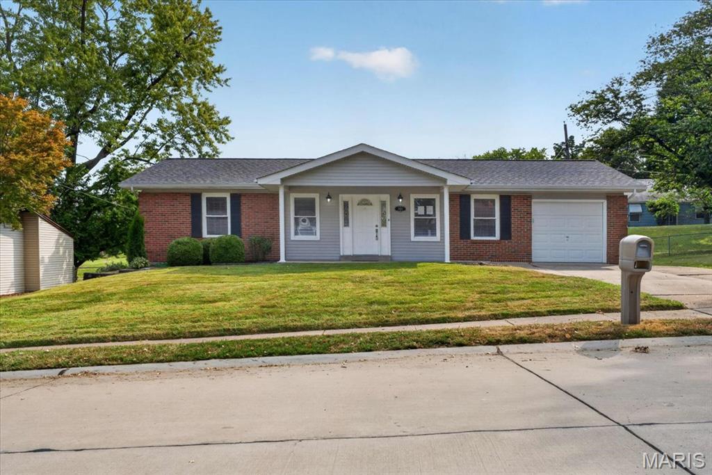 Beautifully Updated and Ready for a new family. This 3-bedroom 2 bath Ranch home has everything you need. Pattonville Schools, close to shopping, and highway access. Covered front porch brings you into the cheerful living room with plenty of natural light and featuring new luxury vinyl plank flooring. Living room opens to the completely updatedKitchen/dining room which features all new Custom Cabinetry including a matching Pantry,Quartz countertops, all new stainless-steel appliances: dishwasher, stove, refrigerator, micro-vent.  Best of all, new main floor enclosed laundry. New vinyl sliding patio door from kitchen
takes you to the rear yard and deck. Center Hall takes you to the bedrooms all updated with luxury vinyl plank flooring, new lighting/ceiling fans and new 6 panel doors. Main hall bath has all new Luxury Tile walls, Bathtub, vanity, commode, flooring and lighting. Primary Bedroom Suite also has new luxury vinyl flooring, updated ceiling fan, six panel doors and primary 3/4 bath with luxury wall tile an easy Step in Shower and updated vanity. Fresh paint throughout the home. Door from kitchen to the Garage takes you to the stairs to access the full partially finished basement featuring a huge family rec/room with fresh paint and new carpeting and a large utility storage room with some handy shelving in place. Rear yard is mostly level and has a cute shed for storing your outdoor equipment. Also, all your big-ticket items are new, 220 Electric Panel and Exterior Main Service updated in 2026, Roof is new in 2026, HVAC only 2 years
old, Nest Smart Thermostat! 1 Car garage with room for shelving/storage and 4 driveway parking spaces. Walk in and feel at home perfect for any family of any size. Open House Sunday9/20 from 1 to 3p