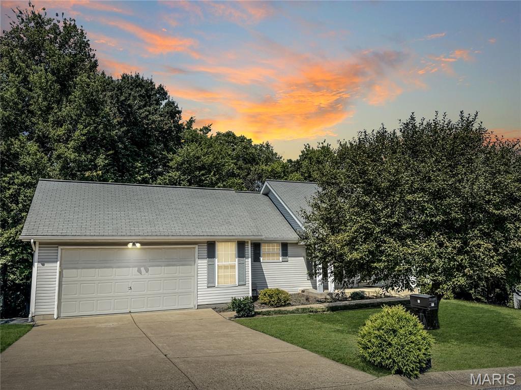 This ranch has a convenient location, a subdivision pool ithat s optional, and it backs to trees. Minimal yard if looking to downsize.  Ranch with vaulted ceiling, Large Great room with a spot to add a fireplace if desired. Kitchen and dining are open with a door to deck. Kitchen with wood cabinets, mud room / laundry area off kitchen and 2 car garage. Patio off walkout and LL family area; LL bedroom and bath.  Pentry of storage.  This is just waiting for you. Come see! The subdivision pool is off Washington Heights Drive; this is an optional fee.