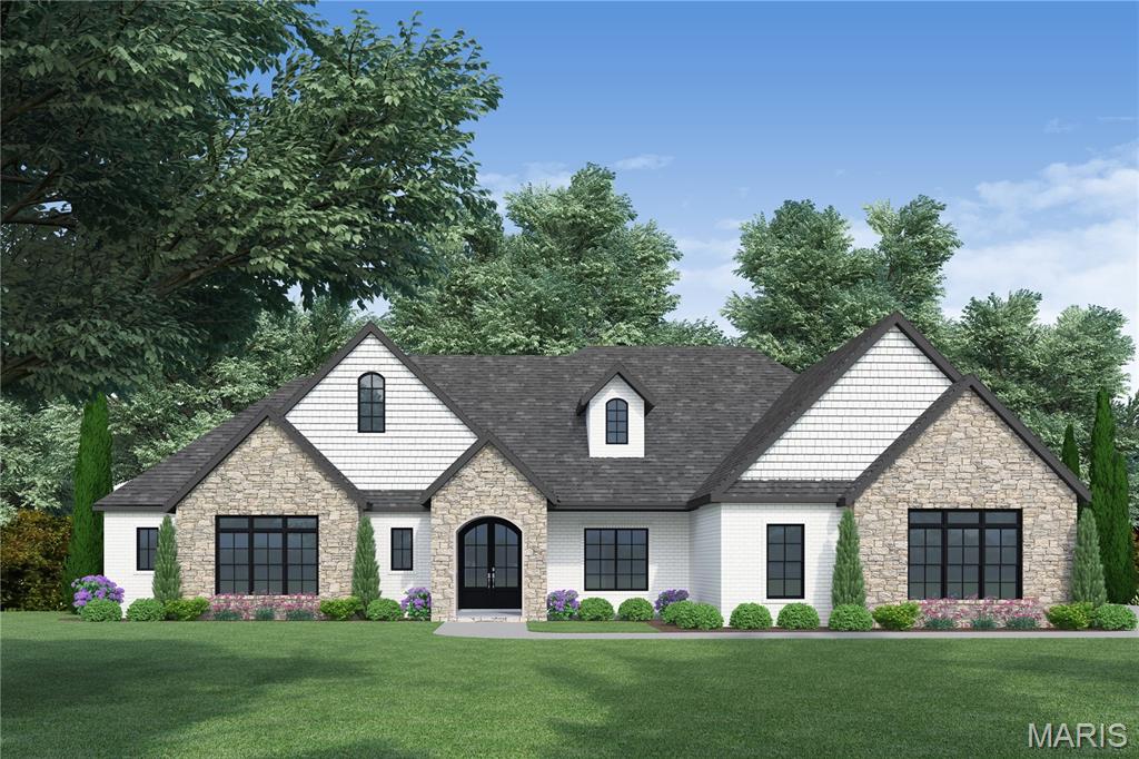 Auden Meadow is New Melle's newest luxury development where you will soon find exquisite custom homes on 3-9 acre homesites. With 11 customizable floor plans & 16 beautiful homesites to choose from, all that's left to do is design your dream home! The Laney floor plan is a 4 bedroom, 4.5 bathroom Ranch with all bedrooms as private suites with walk-in closets, a covered deck/patio & an oversized 3-car garage. Standard features include a stunning iron front door, brick & stone front elevation, architectural shingles, irrigation system & landscaping pkg, 9' foundation pour, high efficiency HVAC, stone fireplace with stone hearth & mantle flanked by built-in book cases, soft close cabinet doors & drawers throughout, custom built & painted range hood, Quartz counter tops, KitchenAid appliances, kitchen backsplash & under cabinet lighting, hardwood floors in main living areas, tile flooring in bathrooms & laundry, tile shower/tub walls, 8' interior doors, 3 1/4" casing on windows & doors, 6 1/4" tall baseboard, crown molding & more!