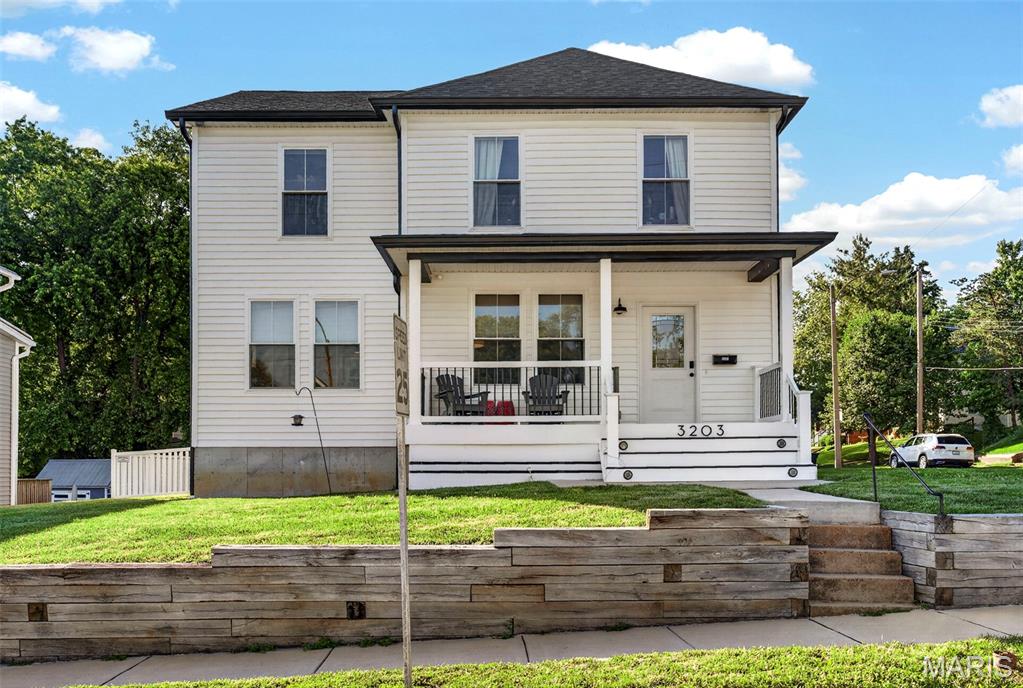 OPEN HOUSE BOTH SATURDAY 05/30 AND SUNDAY 05/31 1:00 PM-3:00 PM. This is the kind of home that instantly feels special. Rich with historic charm yet thoughtfully updated for modern living, this beautifully designed 4 bedroom, 4 bathroom home offers the perfect blend of warmth, sophistication, and functionality just steps from Maplewood’s favorite restaurants, coffee shops, parks, and local hotspots while enjoying all the benefits of St. Louis City living. From the welcoming front porch to the expansive open layout, every space was carefully curated for elevated everyday living and effortless entertaining. Sun filled living spaces, designer finishes, and custom touches throughout create an atmosphere that feels both luxurious and inviting.

The stunning gourmet kitchen features quartz countertops, custom cabinetry, stainless steel appliances, oversized center island, and walk in pantry flowing seamlessly into the spacious dining and living areas. Upstairs, the impressive primary retreat offers dual closets and a spa inspired bath, alongside two additional bedrooms and another beautifully updated full bath. The finished lower level provides exceptional additional living space with a large recreation room, fourth bedroom, full bath, and generous storage ideal for guests, office space, or multi generational living.

Natural light pours throughout the home, highlighting warm textures, contemporary fixtures, and thoughtfully designed spaces that perfectly balance timeless character with modern comfort. Outside, enjoy the fully fenced backyard, oversized patio area, detached garage, and professionally maintained landscaping perfect for relaxing, entertaining, or everyday enjoyment. Whether hosting gatherings, enjoying quiet mornings on the porch, or unwinding in the expansive living spaces, every part of this home was designed to be lived in and loved. Truly move in ready with high end updates, timeless appeal, and an unbeatable location just steps from Maplewood and near everything St. Louis and Maplewood have to offer. A rare opportunity to own a beautifully updated historic home in an unbeatable location. Come experience everything this exceptional property has to offer. Floor plans available in the photos.