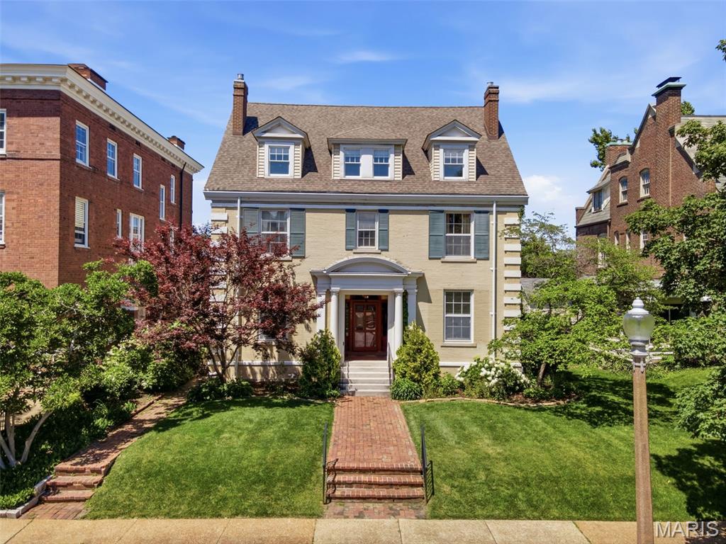 Located on historic Pershing Place, one of the citie’s most distinguished streets, this exceptional 6 bedroom, 3.5-bath residence offers over 5,400 square feet of beautifully maintained living space. Rich in architectural character and thoughtfully updated for modern living, the home is in excellent condition and ready for its next steward. The main level features an updated eat-in kitchen with butler's pantry, a gracious formal dining room, elegant living room, and handsome library, creating the perfect balance of everyday comfort and sophisticated entertaining. A screened porch overlooks the private backyard and provides an inviting extension of the living space. The second floor offers three spacious bedrooms, an office and two full baths, while the third floor includes a flex space and three additional bedrooms, providing flexibility for guests, home offices, fitness space, or multigenerational living. Built in 1901 and situated within a nationally recognized historic district, the home combines timeless craftsmanship with an unbeatable location. Just moments from Forest Park, Washington University Medical Center, Barnes-Jewish Hospital, and the Central West End's celebrated collection of shops, cafes, restaurants, and cultural attractions, this is a rare opportunity to own a significant home in one of St. Louis' most sought-after neighborhoods.