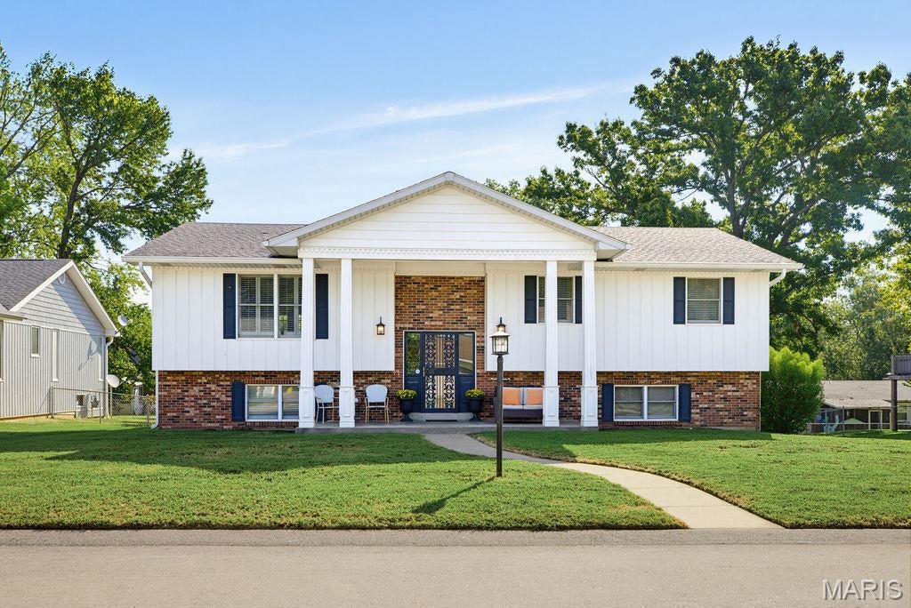 This home is a showstopper full of updates, large common spaces, beautiful Brazilian, teak wood flooring, gorgeous crown molding and exquisite built-ins. The backyard feels private with an in-ground pool and fully fenced in yard. The kitchen has an abundance of cabinets and a large space for dining that overlooks a screened back deck. There is also a portion of the deck that is not covered for enjoying some sun. In the basement family room there are french doors that walk out to a covered patio area that is perfect for spending days by the pool. The home has three bedrooms and three full baths and there is a two-car garage with storage. 2012 Concord Place sits on a quiet street in Northfield subdivision and the neighborhood is perfect for walking and close to several parks. Schedule a tour today!