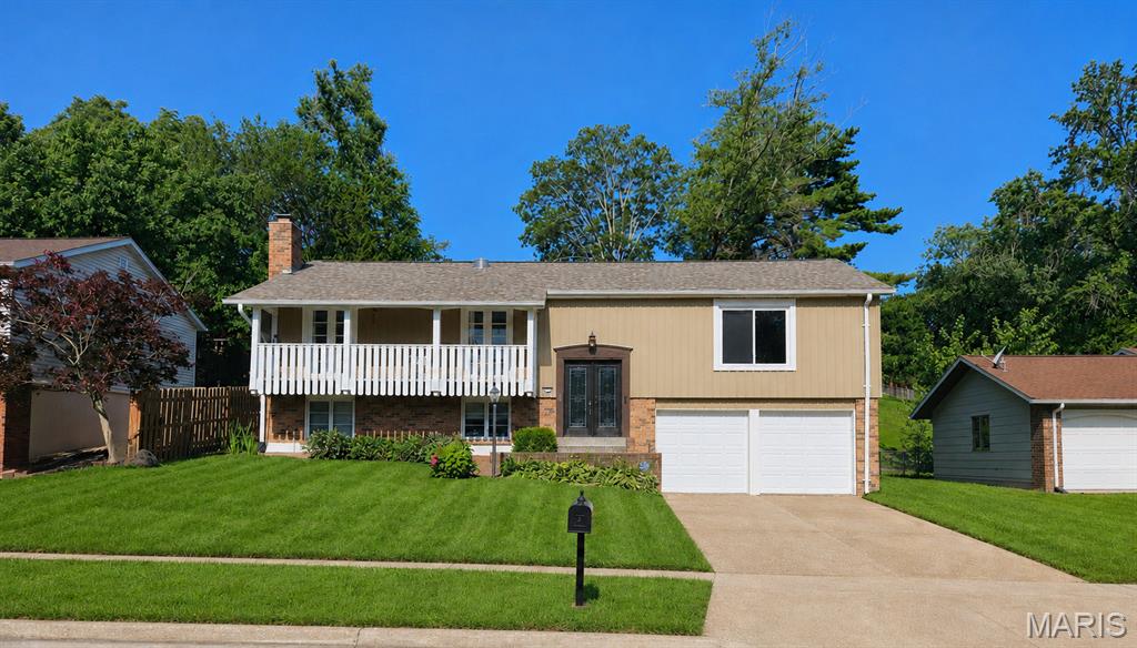 Welcome to this beautifully maintained split-foyer home that perfectly blends timeless character with thoughtful modern updates in the highly sought-after Parkway School District. From the moment you arrive, you'll appreciate the inviting curb appeal, manicured lawn, spacious two-car garage, and expansive covered front deck, an ideal spot to relax and enjoy the neighborhood. Inside, updated flooring flows throughout the main living areas, creating a warm and inviting atmosphere. The functional floor plan is designed for both everyday living and effortless entertaining. The updated kitchen features modern cabinetry, ample counter space, and a center island, making meal preparation and gatherings a breeze. One of the home's most captivating spaces is the stunning HEARTH ROOM, which at one point was featured in Better Homes and Gardens Magazine, where a dramatic floor-to-ceiling stone gas fireplace serves as the focal point. Exposed wood beams, soaring pine cathedral ceilings, and pine walls add warmth and rustic charm, creating the perfect place to gather with family, curl up on chilly evenings, or simply unwind after a long day. Just beyond it, the beautifully renovated sunroom offers additional year-round living space, ideal for a reading nook or relaxing retreat. The primary suite features an updated en-suite bathroom, while two additional bedrooms and a full hall bath complete the main level. Downstairs, the spacious recreation room showcases a cozy wood-burning brick fireplace and offers endless flexibility as a family room, home office, playroom, fitness area, or den. Major updates, including a new roof and HVAC system (2019), provide added peace of mind for years to come.
Conveniently located in Creve Coeur, this home offers quick access to I-270, Highway 364, Olive Boulevard, and I-64. Outdoor enthusiasts will love being just minutes from Creve Coeur Park, where scenic trails, kayaking, fishing, and a beautiful 320-acre lake await. WESPORT PLAZA, West County Center, Hollywood Casino Amphitheatre, CREVE COEUR LAKE, along with countless restaurants, shopping destinations, parks, and everyday conveniences, are all just minutes away. Offering a rare combination of character, modern updates, flexible living space, and an unbeatable location, 1431 Summerhaven Drive is ready to welcome its next owners home — let it be you!