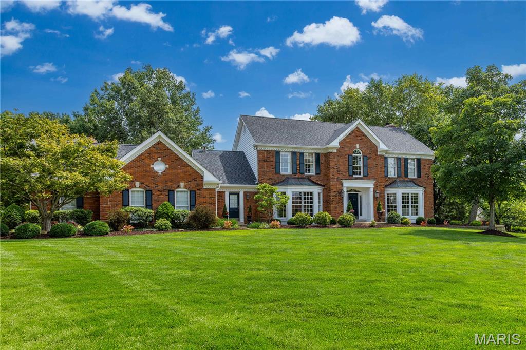 Stately 2-story home situated on a spectacular .5-acre park-like lot in the desirable Seasons At Schoettler - Top Rated Parkway Schools. This home boasts 4 beds - 4 full & 1 half bath, with over 5500 sqft of total living space including the professional lower level, and the spectacular 3-story addition, done in 2007 by the current owner.

From the moment you walk through front door, into the entry foyer, you will know you are home. This home boasts an open floor plan, designed for today’s living and entertaining. It is painted in stylish designer colors, has incredible custom moldings & woodwork throughout, and is truly move-in ready.

The main floor features a separate formal dining room, with trey ceiling and a living room, both with floor to ceiling bay windows and dental tooth crown molding, a lovely powder room, a beautiful wood paneled family room with beamed ceiling, a wall off sunburst windows, and a fireplace (wood burning) flanked by custom built-ins, opening to a terrific hearth room with custom wet bar, large island, with built-in beverage / wine fridges, with granite counters, floor to ceiling window & doors, bringing the outside in, and a stone fireplace (gas), which opens to the breakfast room, and gourmet eat-in kitchen with vaulted ceiling, skylight, an abundance of custom cabinetry, granite countertops, tiled backsplash, center island / breakfast bar, walk-in pantry, and top of the line appliances including 2 Subzero fridges, and gas cooktop. If that is not enough there is a fantastic laundry room / utility room / mud room, with floor to ceiling custom cabinetry, lockers, coat closet, large sink and its own exterior door.

Walk up to the handcrafted staircase, with iron balusters, to the 2nd floor featuring a spacious master suite with vaulted, coffered ceiling, luxury bath; skylight, beautiful double vanity, gorgeous custom-tiled, walk-in shower, jetted tub and heated floors, as well as a large custom organized walk-in closet, 3 additional bedrooms well as 2 more full baths.

The professionally finished lower level (2024) is incredible and features a large rec room, with multiple seating areas, LVP flooring, custom built-ins throughout, a stunning wet bar with quartz countertop, and Subzero beverage fridge, as well as the updated 4th full bath, still leaving unfinished storage space.

Additional features include new roof with transferable warranty (Nov 2025), new gutters, downspouts & leaf guards (Dec 2025), spot tuckpointing (Dec 2025) zoned HVAC, recessed lighting, irrigation & security systems, oversized driveway & rear-entry, 3-car, attached garage, just to name a few.

Relax outside on the expansive tiled patio, overlooking the professionally landscaped, level backyard. This is the perfect home for entertaining family and friends, and location could not better - near major hospitals, and convenient to shopping, restaurants, county parks, as well as close by to many of St. Louis’s finest private schools, including MICDS, CBC, DeSmet, Chaminade, Whitfield, Westminster, Villa Duchesne, and Visitation Academy high schools – easy access to major highways.