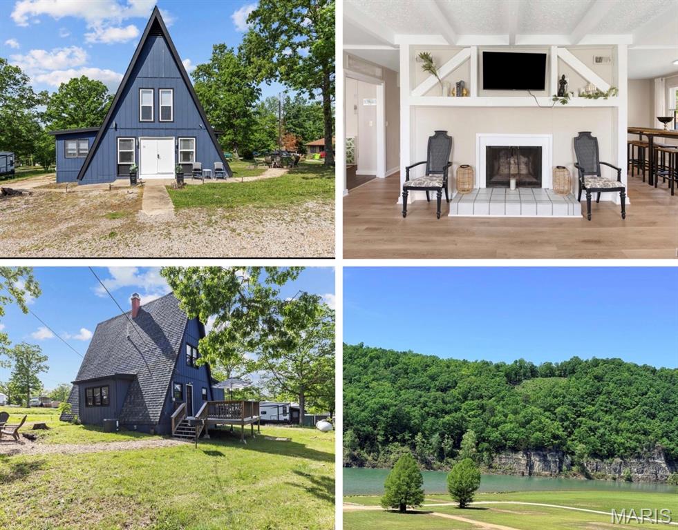 Step into this beautifully updated A-frame home, where modern style meets cozy farmhouse charm. Offering 3 bedrooms and 1 bath, this inviting retreat features a spacious open-concept living room with a cozy woodburning fireplace that flows effortlessly into the dining area, all bathed in abundant natural light from the surrounding windows. Just off the kitchen, a deck creates the perfect space for outdoor dining, weekend barbecues, and entertaining under the stars. To the side of the home, the yard provides an ideal setting for gathering around the fire pit and enjoying cozy evenings roasting s’mores. Ideally situated near Clearwater Lake and Bluff View Marina, this property offers the perfect blend of comfort, charm, and location, with excellent Airbnb potential for those seeking a desirable lake-life getaway or investment opportunity. Don’t miss your chance to own this one-of-a-kind retreat!
Professional Photos coming 4/30!