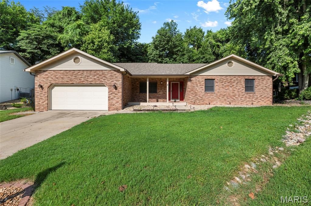Welcome home to 8 Oak Leaf Circle in Collinwoods established neighborhood!  It sits on a Cul-De-Sac for quiet living.  A welcoming covered front porch sets the stage for this well-maintained ranch offering over 2,000 square feet of comfortable main-level living with 3 spacious bedrooms, 2 full baths, and a convenient half bath. The inviting family room features a cozy gas fireplace and access to the back patio, while the separate dining room and bright kitchen with built-in breakfast nook provide the perfect spaces for everyday living and entertaining.  The home has a formal living area that can also be used as an office or toy room.  The spacious primary suite offers a private bath and walk-in closet, and main-floor laundry adds everyday convenience. The partially finished lower level expands your living space with endless possibilities for a family room, recreation area, home office, exercise room, or hobby space, plus plenty of storage.  Step outside to enjoy the private patio overlooking the backyard, perfect for relaxing or hosting family and friends. An attached two-car garage, mature landscaping, the inviting covered front porch, and a desirable location close to shopping, dining, schools, and easy interstate access make this home one you won't want to miss.  Schedule your private showing today and see everything this wonderful home has to offer!
