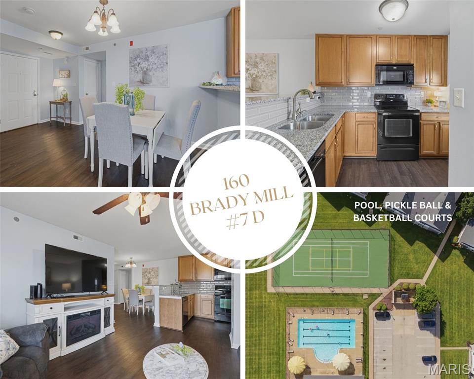 This one of a kind, MAIN FLOOR CONDO is all dressed up and ready for it's new owner! 2 BEDROOM - 2 FULL BATH--all updated!!  Entire unit is lined with LUXURY VINYL PLANK flooring!  OPEN CONCEPT Kitchen features 42" Maple cabinets, GRANITE COUNTERS, dishwasher, refrigerator and microwave plus a BREAKFAST BAR that could hold up to 5 stools for additional seating! Kitchen flows right into your separate DINING AREA and is open to the spacious family room!  Enjoy the sunshine from your covered patio with some green space right outside your sliding glass door! Parking is right there also which makes this unit incredibly convenient! There's even more inside to enjoy including a Primary Suite with a shower, GRANITE TOP Large Vanity, Linen closet + a LARGE WALK-IN CLOSET!!  The second bedroom is also spacious and accesses the 2nd full bathroom for their own convenience which offers a granite top vanity + a Tub/Shower combo ! Washer/Dryer in-unit too! This complex is so unique as it offers a pool, pickle ball & tennis courts plus it is located next to shopping, restaurants and quick access to Hwy 30.  Water, Sewer, Trash, Pool and more included in the very reasonable HOA fee! Association is well managed and currently qualifies for FHA, VA and Conventional financing! Too top it off, seller is transferring CHOICE HOME WARRANTY to the new owners! Just want to emphasis that this has a zero step entry which makes it super easy to access!