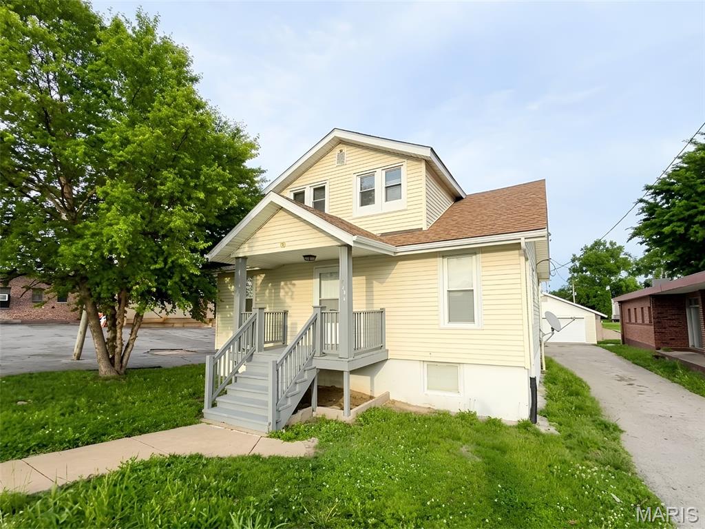 Welcome to 5766 Jennings Station Road — a move-in ready 3-bed, 2-bath with fresh paint and luxury vinyl plank throughout, plus an updated kitchen. Enjoy a level backyard, a detached two-car garage, and a long driveway offering plenty of extra parking. Great for a first-time buyer or a low-maintenance rental, with quick access to I-70, I-170, I-270, and MO-367. Schedule your showing today!