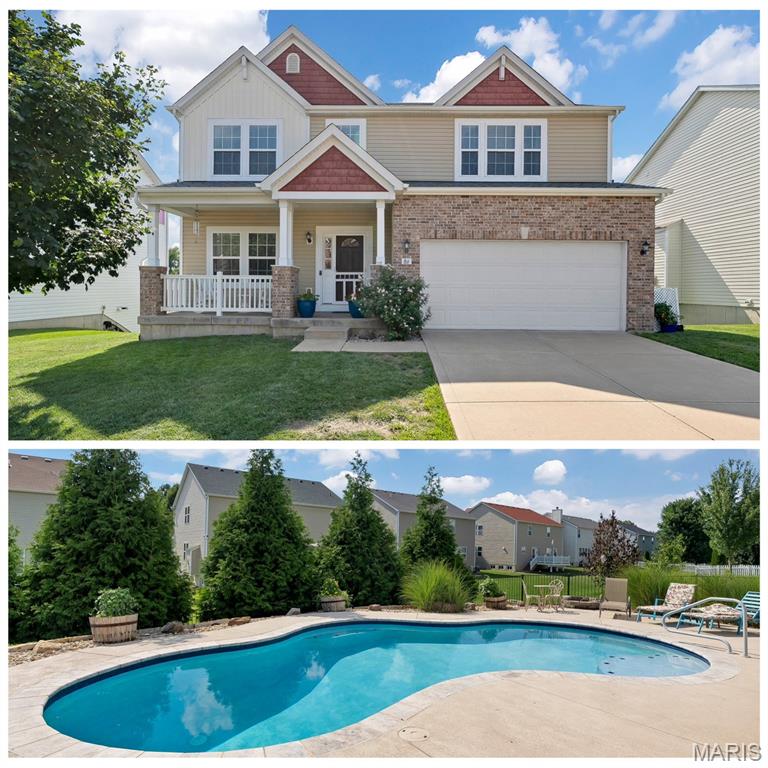 OPEN HOUSE CANCELLED. Home is Under Contract. Your Private Backyard Resort Awaits! Designed for unforgettable entertaining and everyday relaxation, this home features an incredible outdoor retreat that is centered around a stunning in-ground Gunite pool surrounded by extensive professional landscaping, mature greenery, and multiple spaces to unwind. A maintenance-free composite deck overlooks the backyard, creating the perfect spot for grilling, outdoor dining, or simply relaxing while taking in the view of your private retreat. Inside, this spacious two-story home offers 4 bedrooms, 4 bathrooms, a private home office, and a formal dining room perfect for holidays and special occasions. The Open Kitchen and Family room is a great space to entertain and includes a gas fireplace, surround sound wiring and loads of natural light. 
The upstairs family room is also wired for surround sound and is the perfect space to unwind for movie night!
The walk-out basement adds even more functionality, offering direct access to the pool area, a convenient full bathroom for swimmers, and a dedicated pool storage room to keep all your outdoor essentials organized and within easy reach and winter storage. Perfectly situated in the heart of St. Charles, you'll enjoy the convenience of being just minutes from shopping, dining, parks, and major highways, making commuting and daily errands effortless while coming home to your own private escape. Also features a new roof in 2025. If you've been searching for a home where the backyard is the destination, this is the one. From the beautiful Gunite pool and maintenance-free composite deck to the lush landscaping and walk-out lower level designed for poolside living, every day feels like a staycation. Start planning your Labor day Pool Party!