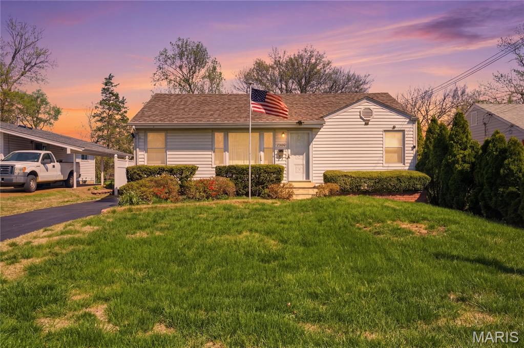 Charming 2 bed, 1 bath bungalow located in the Ritenour School District! This well-maintained home offers great potential with a little TLC. Features include a partially finished basement, a versatile bonus room off the living area perfect for a home office or playroom, and a functional 1-car garage. Enjoy the spacious front and backyard, ideal for outdoor living and entertaining. Recent updates include a new roof (2024) and an HVAC system approximately 6 years old. This home is being sold as-is with no municipal inspections, warranties, or repairs to be provided. A great opportunity for homeowners or investors alike!