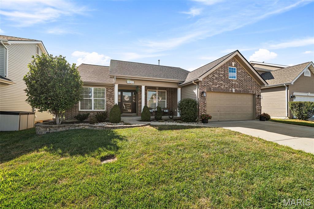 You are going to love this Lindbergh Schools home that is better than new construction! This 3 bedroom 2 bathroom ranch has been continually updated and improved since it was built in 2014. Step inside and you'll see the updated hardwood floors, the vaulted ceilings, and the open floor plan. This layout is perfect for someone that loves to entertain. The primary bedroom has a luxurious bathroom with heated floors, a tiled shower, and a private commode. The custom shelving in the primary closet is key for keeping an organized wardrobe. The kitchen layout is perfect for feeding a busy family with ample cabinetry and extra pantry storage in the mudroom. Two additional bedrooms share an updated bathroom on the opposite side of the home. When the summer heat finally turns to cooler fall temperatures, you are going to love the outdoor entertaining space and kitchen. A shade pergola features infrared heaters that are going to keep your evening nights warm all night. The yard is fenced and ready for any activities. The lower level of the home has the start of a finished basement. You can bring your design and finished selections to expand your living space. A craft room was created in one corner and a workshop in the other.  While there is a laundry hook up located on the main floor, these owners decided to make a large laundry room in the basement.  You're going to love the active lifestyle that this location provides. You are just a short walking distance to Grants Farm, the Grants View Library, or hop on the Grants Trail for your bike rides and runs...  Come check this one out right away!