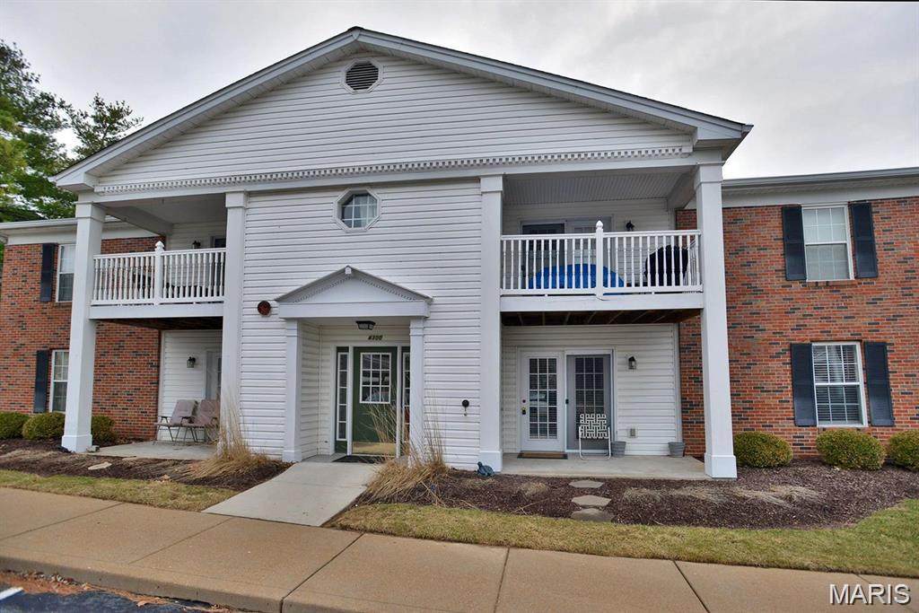 Welcome to 4300 Forder Gardens Place #E! Enjoy easy, low-maintenance living in this bright and inviting 2-bedroom, 2-bath ground-floor condo with NO STEPS! Conveniently located just minutes from Lemay Ferry Road and Hwy 255, this move-in-ready home offers comfort, convenience, and a fantastic location. From the moment you arrive, you'll appreciate the secure building entry, ample guest parking, and assigned parking space #33 conveniently located near the unit. Step inside to an open and spacious floor plan featuring beautiful hardwood flooring and plenty of natural light. The living and dining areas flow seamlessly into the kitchen, creating a comfortable space for everyday living and entertaining. The spacious primary suite features a private full bath and walk-in closet, while the second bedroom and additional full bath provide flexibility for guests, a home office, or additional living space. All appliances stay, including the in-unit washer and dryer, making this home truly move-in ready. Step outside to your private patio the perfect spot to relax and unwind, plus enjoy the convenience of your own locked exterior storage closet. Located in the Oakville High School area and close to shopping, restaurants, highways, and everyday conveniences. Ground-floor living, no steps, secure entry, assigned parking, in-unit laundry, and move-in condition. This one is ready to welcome you home!
