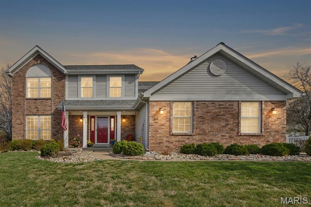 Here it is...a 2-story on a cul-de-sac in Wildwood and fabulous Rockwood schools! You'll love all the natural light plus added recessed lighting throughout all the main floor rooms and wood floors from the foyer to the open kitchen and family room. The focal point is the stunning wood burning fireplace (also has a gas line) with custom tile surround. The beautiful kitchen is sure to impress with white cabinetry, granite counters, tile backsplash and bar seating. Main floor laundry too. Upstairs are 4 large bedrooms including the primary suite with vaulted ceilings, two closets, and bathroom featuring a jet tub, separate shower and double sinks. The finished basement offers even more living space with high ceilings, half bath, plenty of storage and multi-functional layout to accommodate a TV room, play space, home office, workout room...you name it! Clean as a whistle 2 car garage with poly-coated floor and additional storage space plus additional parking available on the driveway. The yard is a real show-stopper with the pergola covered patio, vinyl fencing, sprinkler system and mature landscaping throughout this corner lot. Updates include: Roof and gutters '23, Lenox furnace and AC '22, water heater '21, Garage door '20, garage floor coating '24. This home is clean as can be and very well-maintained setting up the new owner for easy homeownership. Located in very desirable Wildwood on a cul-de-sac and subdivision pool just down the road.