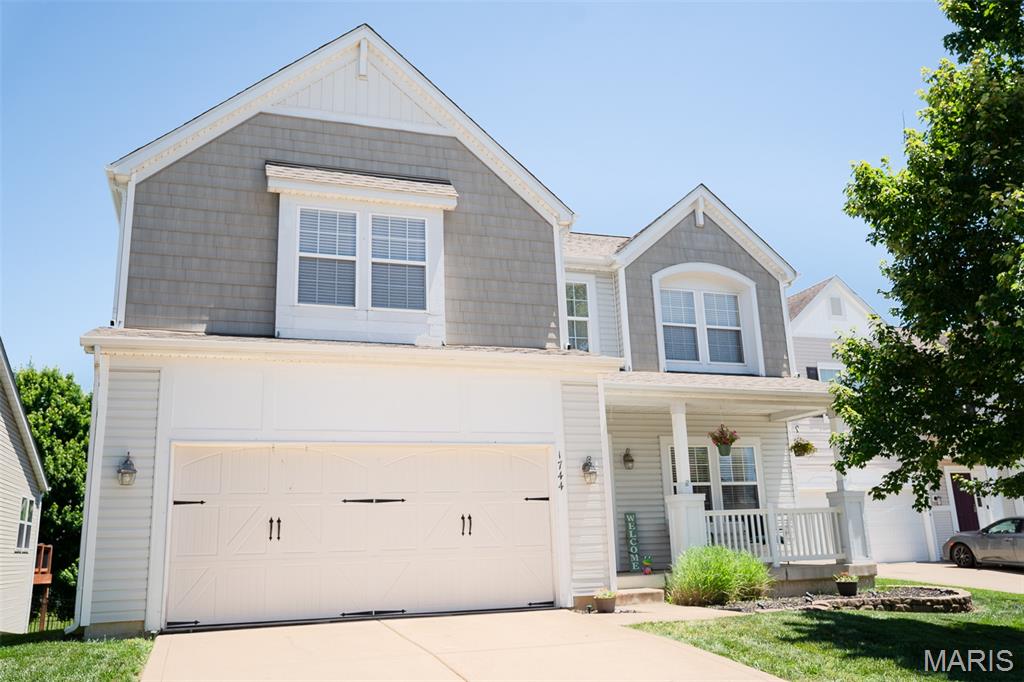 Welcome Home to Desirable Preston Woods!  Sitting on a Quiet Cul-De-Sac, This Spacious, 2 Story Home Offers Over 3,100 Sq Ft of Living Space with 4 Bedrooms, 3 Baths, and a Walk-Out Lower Level.  The Open Main Floor is Designed for Both Everyday Living and Entertaining Featuring an Upgraded Eat-in Kitchen with Custom Cabinetry, Quartz Countertops, a Large Chef's Pantry and 9 Ft Ceilings!  Convenient Access from Kitchen to a Maintenance Free Deck Overlooking the Fully Fenced Back Yard - Perfect for Relaxing, Grilling, or Hosting Family and Friends.  Natural Light Fills the Family Room and Bonus Living Area - Numerous Oversized Windows Throughout! Formal Dining Room Provides Ample Space for Holiday Gatherings and Special Occasions! Upstairs the Impressive Primary Suite Measures 20' X 14'  and Features 2 Walk-in Closets! ("Hers" is 9' X 8.5' and "His" is Somewhat Smaller)!!  Luxurious Master Bath Includes Double Sinks, a  Soaking Tub and Separate Shower! Three Additional Spacious Bedrooms, a Full Bath, a Linen Closet and Versatile Loft Area - Easily be Converted  into a 5th Bedroom  if Desired! The Walk-out Lower Level Offers More than 1,000 Square Feet of Unfinished Space with Endless Possibilities! With Rough-in Plumbing for a Future Bathroom, 2 Large Windows for Abundant Natural Light, 9 Foot Pour, and a Walk-out to Patio to Back Yard.  Additional Features Include an Oversized Fully Drywalled Garage. This Preston Woods Home is Ready for You to Make it Your New Home!