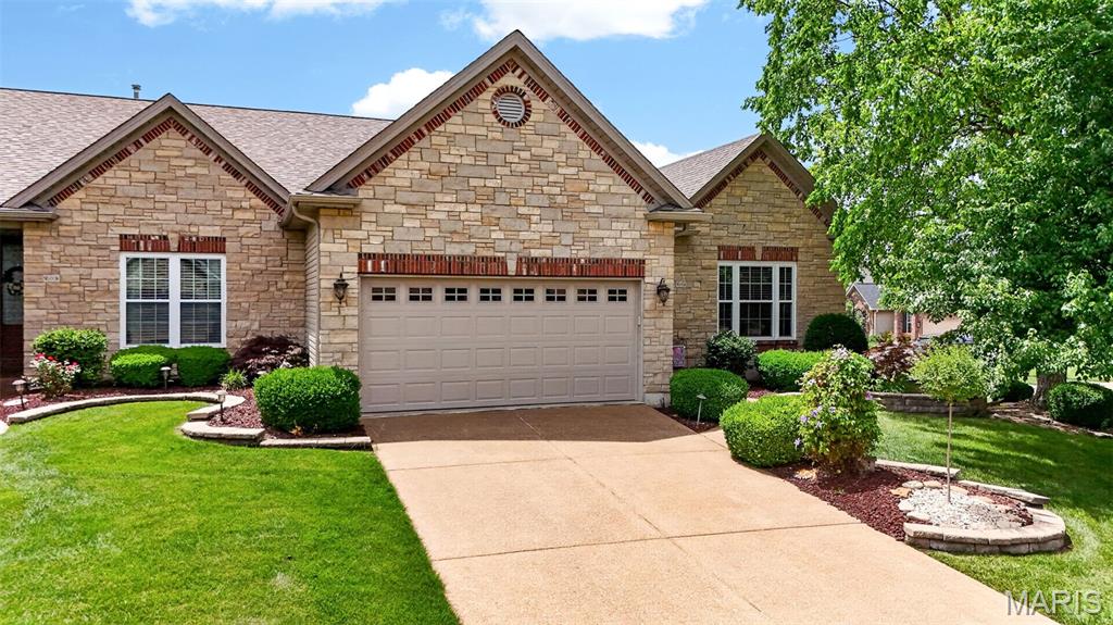 A gorgeous villa showcasing exceptional quality, thoughtful design, and an inviting open floor plan. Step inside to 9' ceilings, 3-piece crown molding, vaulted great room, and elegant architectural details including bay windows, decorative columns, and arched doorways.
The gourmet kitchen impresses with granite countertops, custom 42" cabinetry with crown molding, and a stylish center island perfect for cooking and gathering. The primary suite offers a relaxing retreat with a separate shower, jetted tub, and a coffered ceiling for added sophistication.
The finished lower level features a 9' pour, abundant natural light, ceramic tile and carpeting, and a spacious family room with gas fireplace. A full wet bar and large recreation area make this level ideal for entertaining. You’ll also find a third bedroom, an office/guest room, and a Jack-and-Jill full bath, plus an additional half bath for convenience.
A screened-in covered deck extends your living space outdoors, offering the perfect spot to relax, unwind, and enjoy your morning coffee while overlooking the beautifully landscaped corner lot with sprinkler system. The monthly HOA covers lawn care and snow removal, giving you low-maintenance living. The subdivision offers fantastic amenities including a pool, basketball court, and pickleball courts.